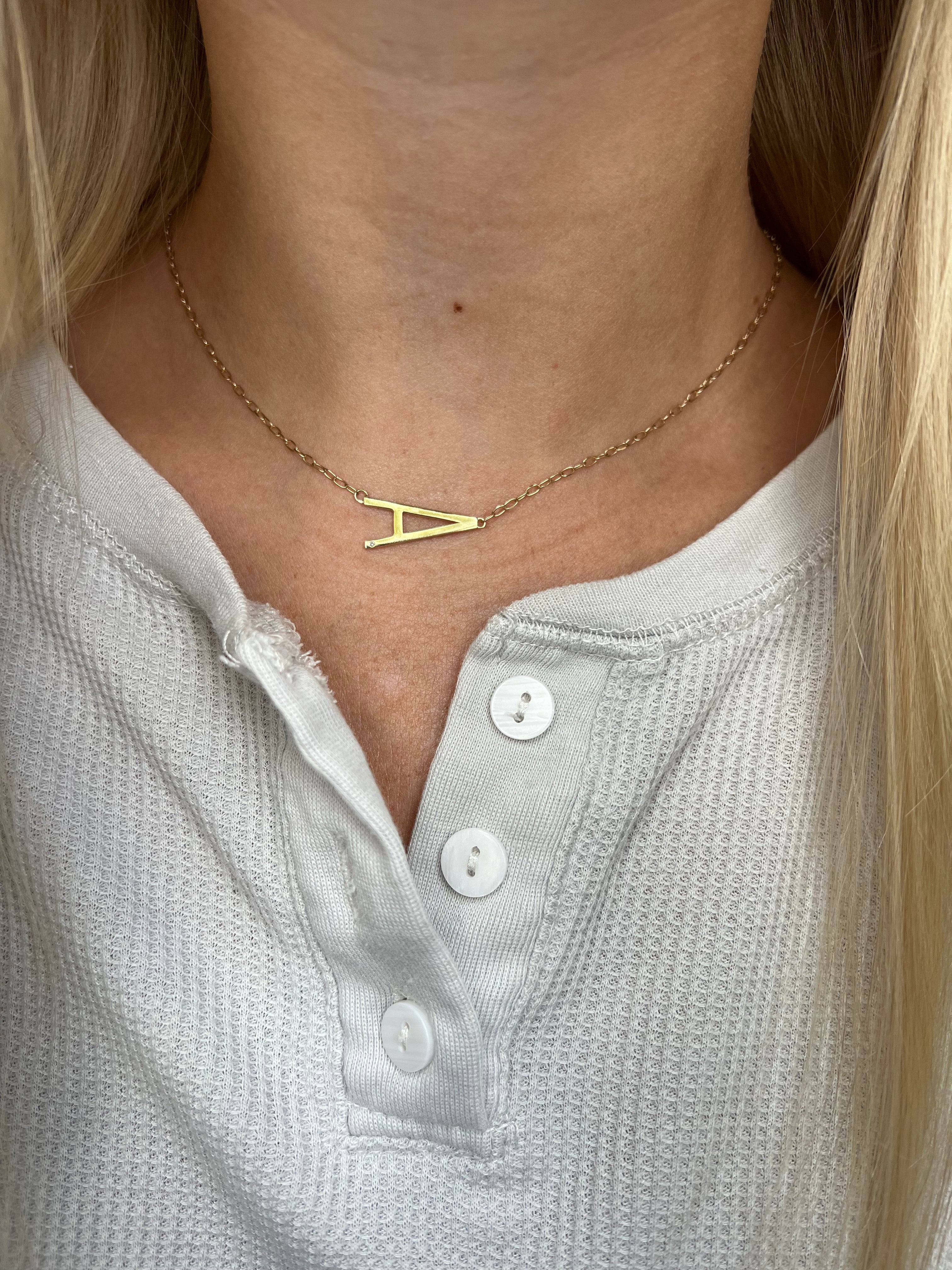 Initial A Precious Elongated Necklace - Personalized Silver Pendant for Women | Perfect for Birthdays, Anniversaries & Valentine's Day Gifts