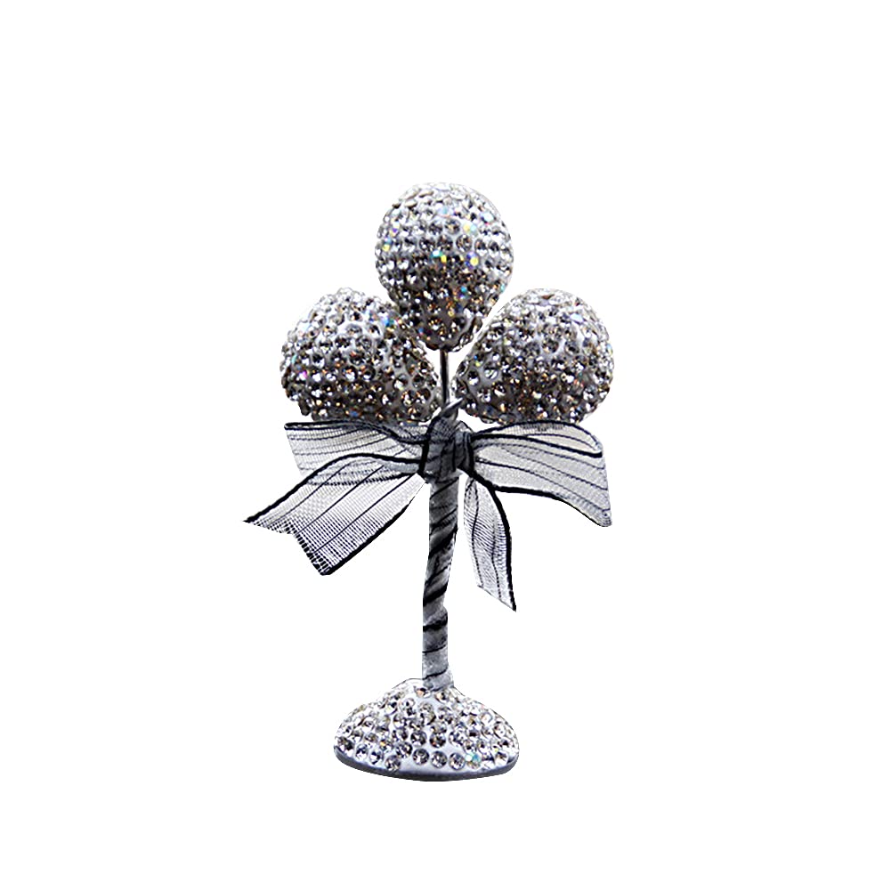 Bling Bling Car Dashboard Diamonds Decor - Creative Balloon Style Interior Accessories for Cars & Desks (White) | Perfect for Car Showrooms, Office Decor & Gift Giving