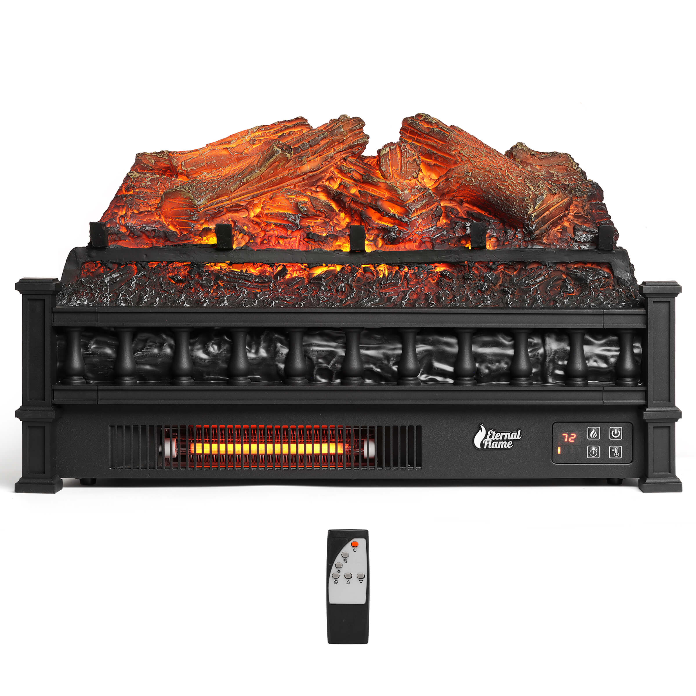 Eternal Flame EF23 LG Electric Fireplace Logs Set - Realistic Wood Burning Effect for Home & Office Heating - Perfect for Living Rooms, Bedrooms, and Winter Decor