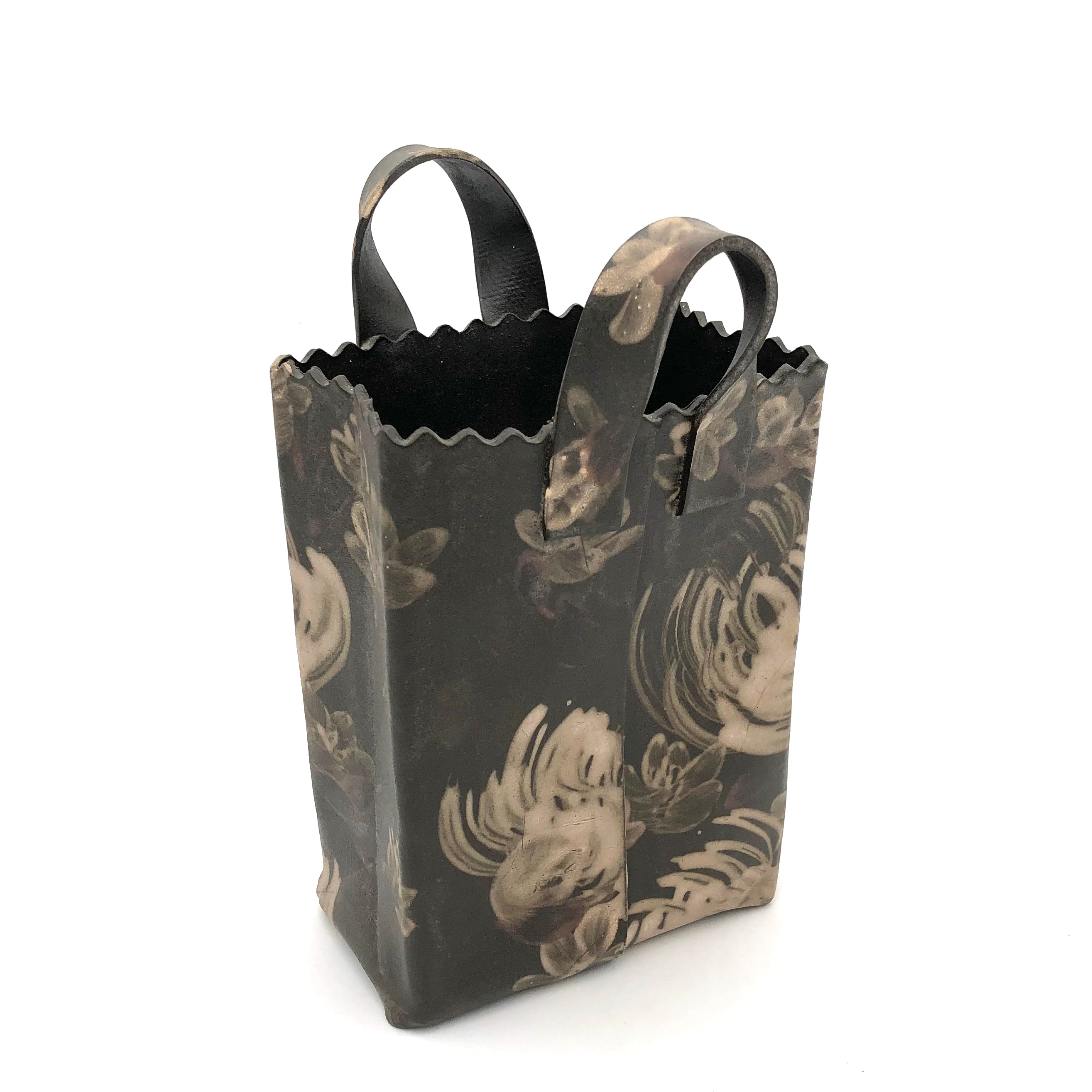 Chandra Beadleston Ceramic Handbag Sculpture - Large Size Home Decor Art Piece for Living Room, Shelf Display, or Gift (Assorted Designs)