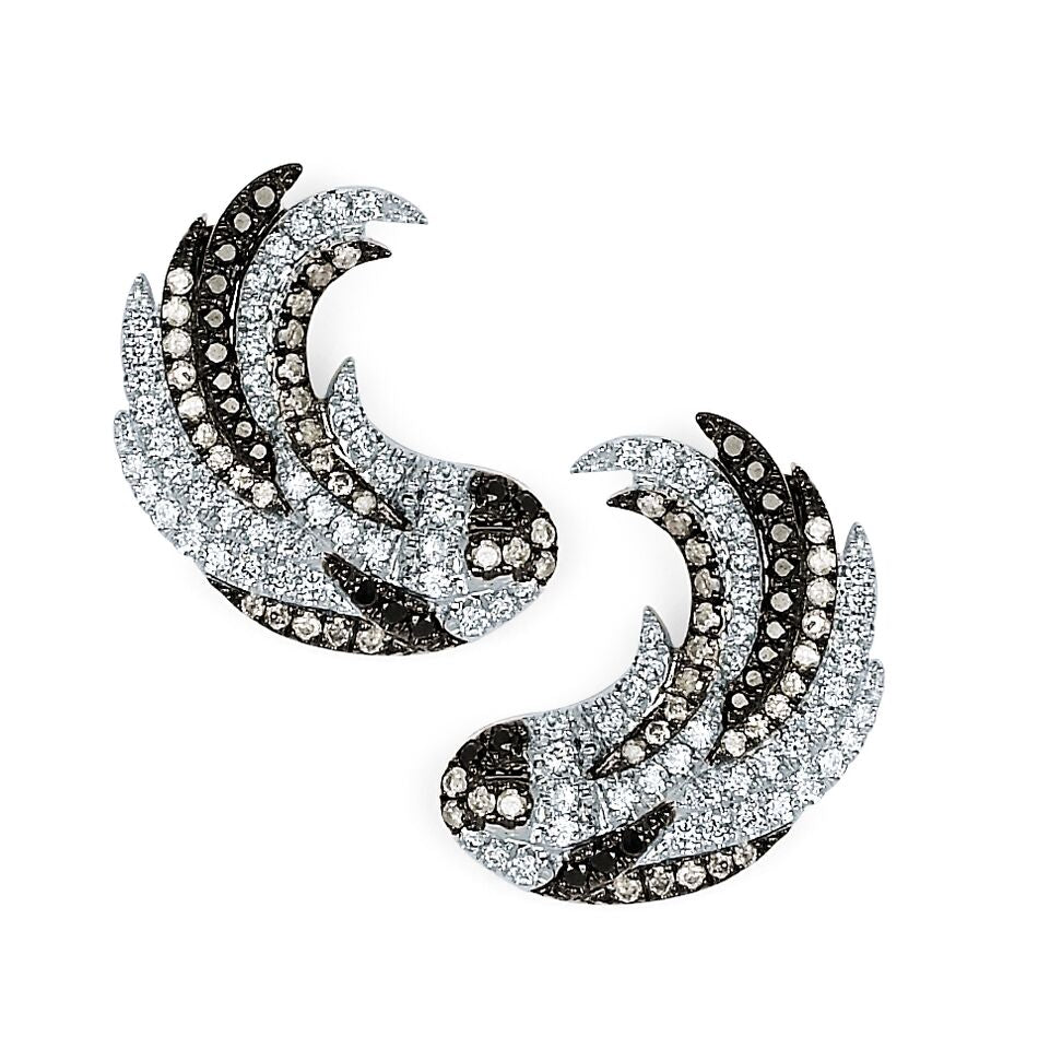 Edirne Wing Studs for Men & Women - Stainless Steel Punk Gothic Earrings for Cartilage, Helix, Tragus Piercing | Perfect for Punk, Goth, Rock Fashion & Everyday Wear