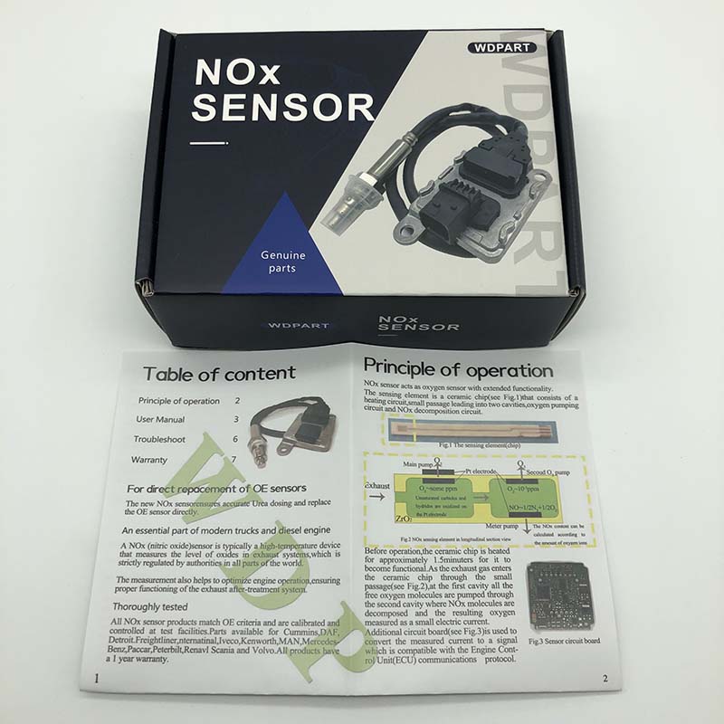 NOx Nitrogen Oxides Sensor 5WK96681F for Mercedes Benz C320 W204 W212 C218 W222 - 12V Replacement Part - Improve Emissions & Engine Performance