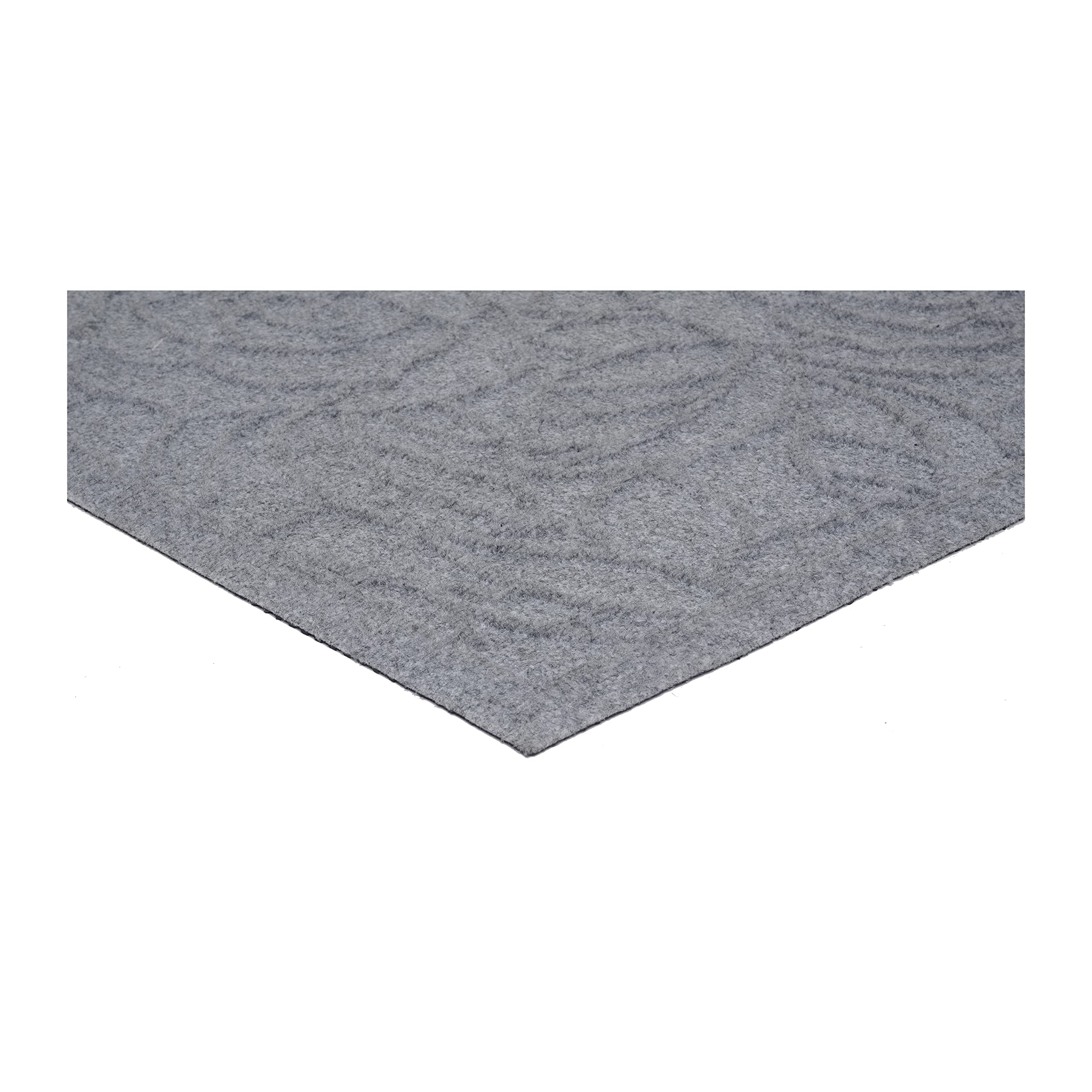 Calloway Mills Poly Rose Indoor/Outdoor Doormat - Light Grey - Non-Slip Entryway Rug for Front Door, Patio, Deck & Porch - Waterproof & Durable Floor Mat for Home & Garden Use