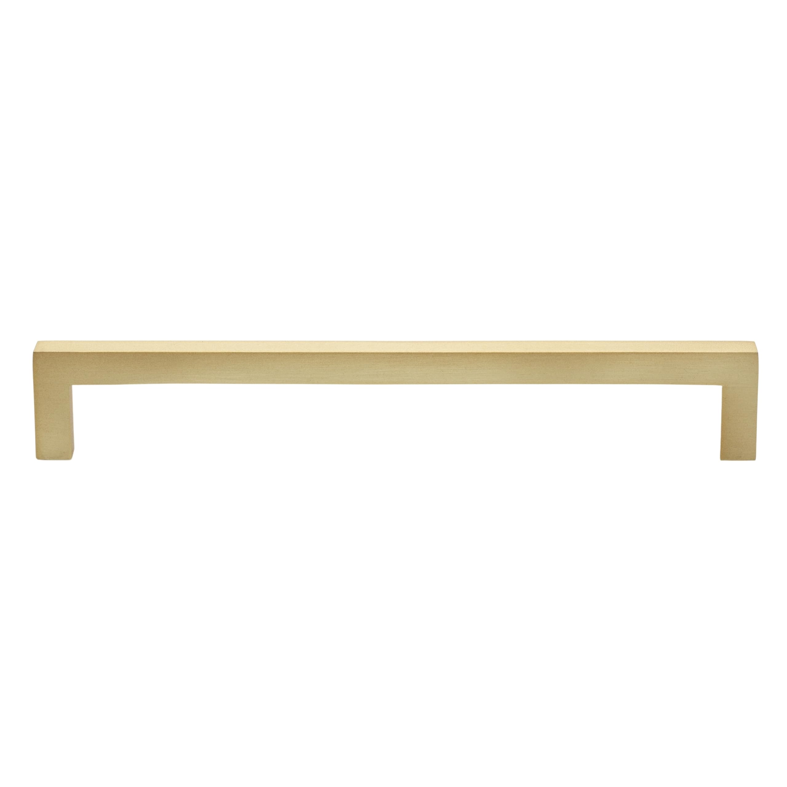 GlideRite 7.56-inch Satin Gold Cabinet Bar Pull Handle - Solid Square Design - Pack of 25 - Perfect for Kitchen Cabinets, Bathroom Vanities & Furniture Drawers