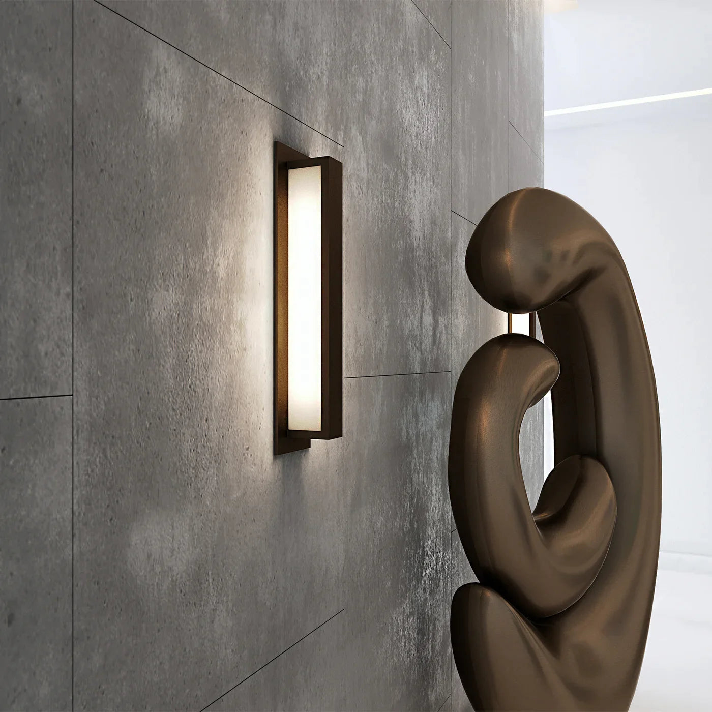Oxygen Alcor 3 532 22 LED Wall Light Fixture - 13 Inch Oiled Bronze Finish - Modern Sconce Lighting for Bedroom, Hallway & Living Room