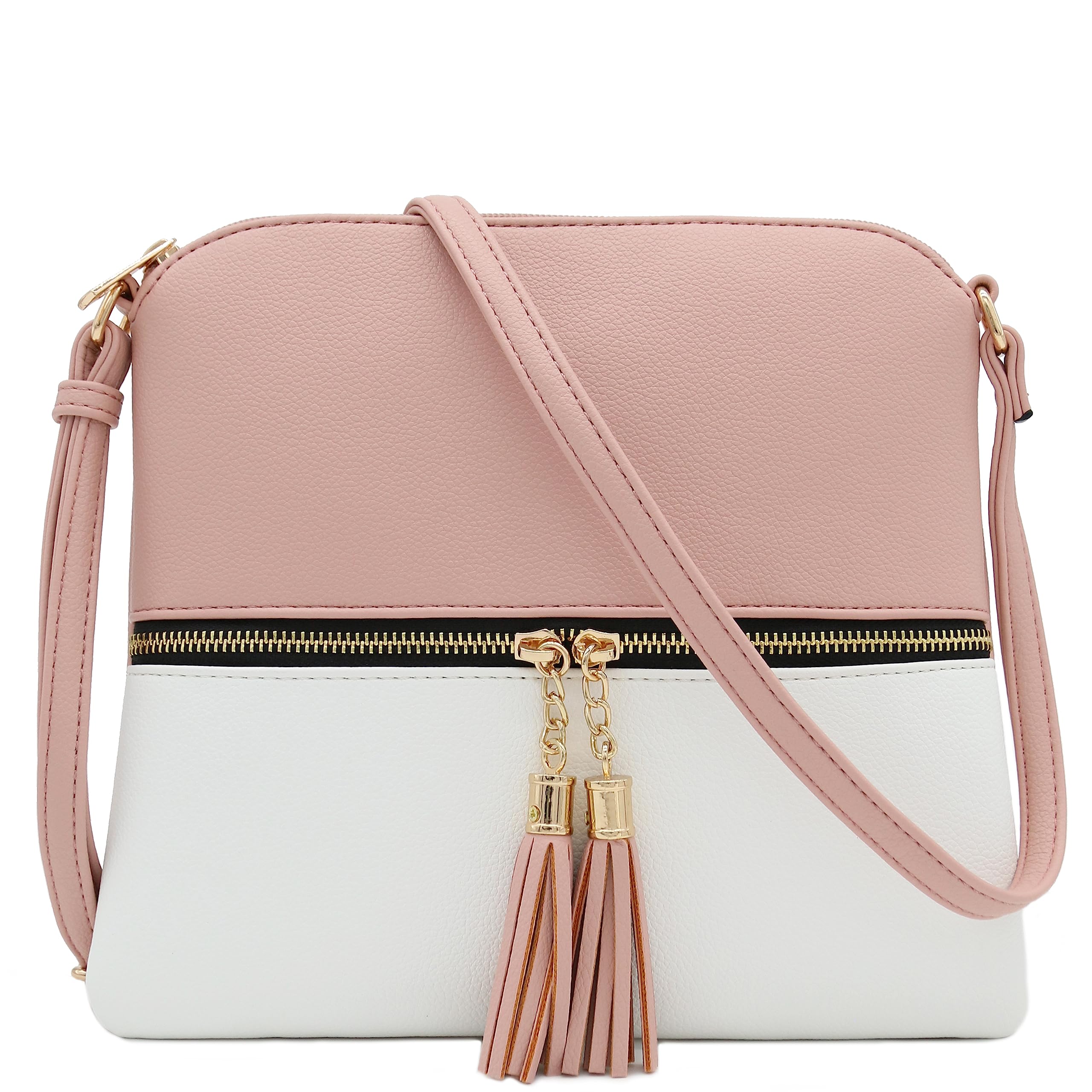DELUXITY Lightweight Medium Crossbody Bag with Tassel - Stylish & Comfortable Shoulder Purse for Women | Perfect for Travel, Shopping & Everyday Use