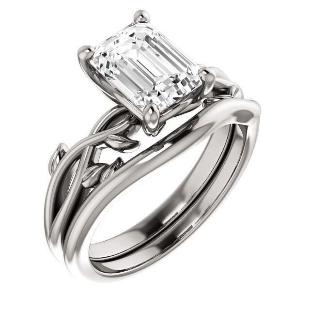 2 CT Emerald Cut Moissanite Engagement Ring Set for Women - VVS1 Colorless Wedding Bridal Ring Set, Diamond Alternative Promise Ring for Her - Perfect for Proposals, Anniversaries & Special Occasions