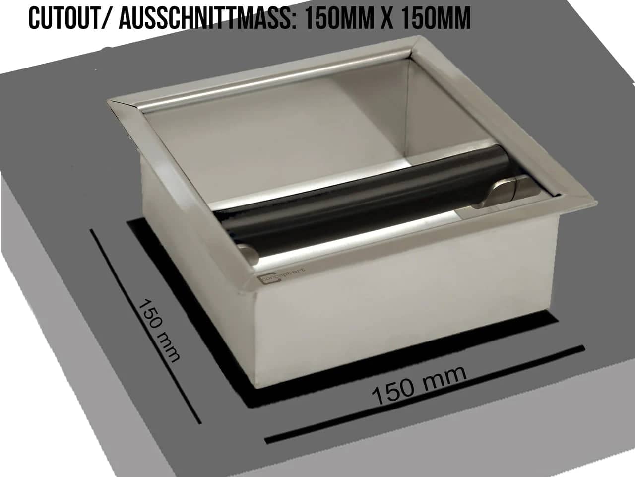 Joe Frex Stainless Steel Knock Box for Espresso Grounds - Countertop Coffee Bar Accessory for Home & Professional Use