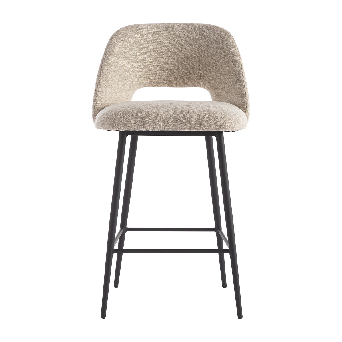 Belmont Fabric Bar Stool - Modern Kitchen Counter Height Stool with Padded Seat, Adjustable Height, and Non-Slip Feet - Perfect for Home Bars, Kitchen Islands, and Breakfast Nooks