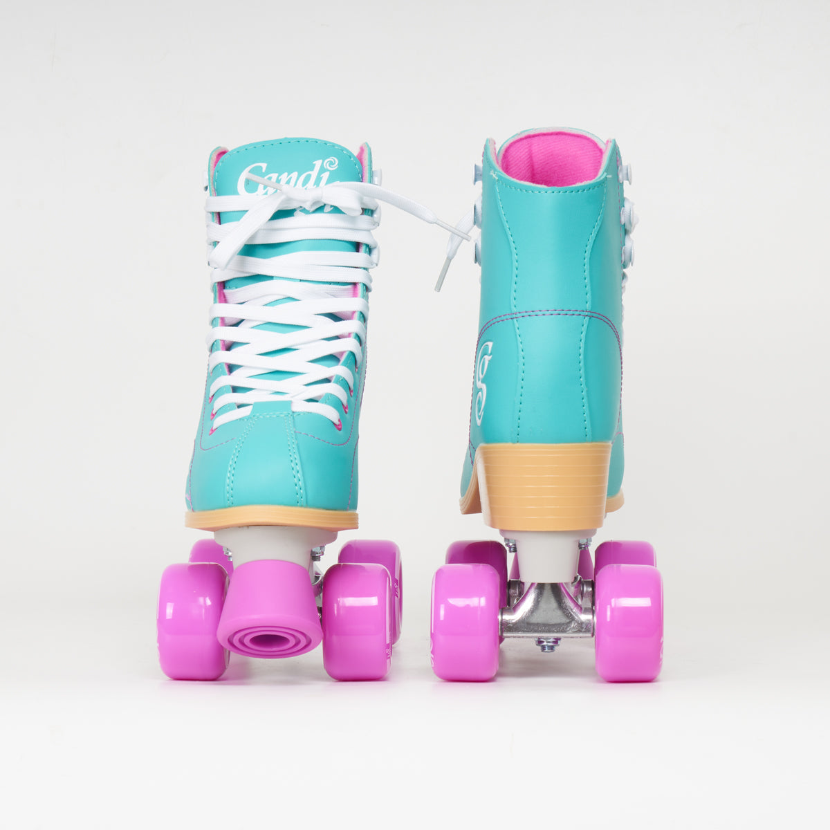 Candi Grl Sabina Skates - Mint & Purple Roller Skates for Women - Perfect for Outdoor Skating, Rink, and Roller Derby