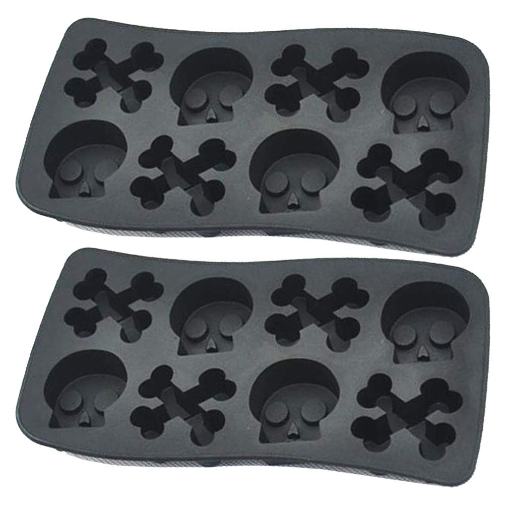 BESPORTBLE 2-Pack Halloween Ice Cube Trays - Silicone Ice Molds for Spooky Ice Cubes, Party Supplies & Cocktail Making - Perfect for Halloween Parties, Themed Drinks & Home Bar Decor