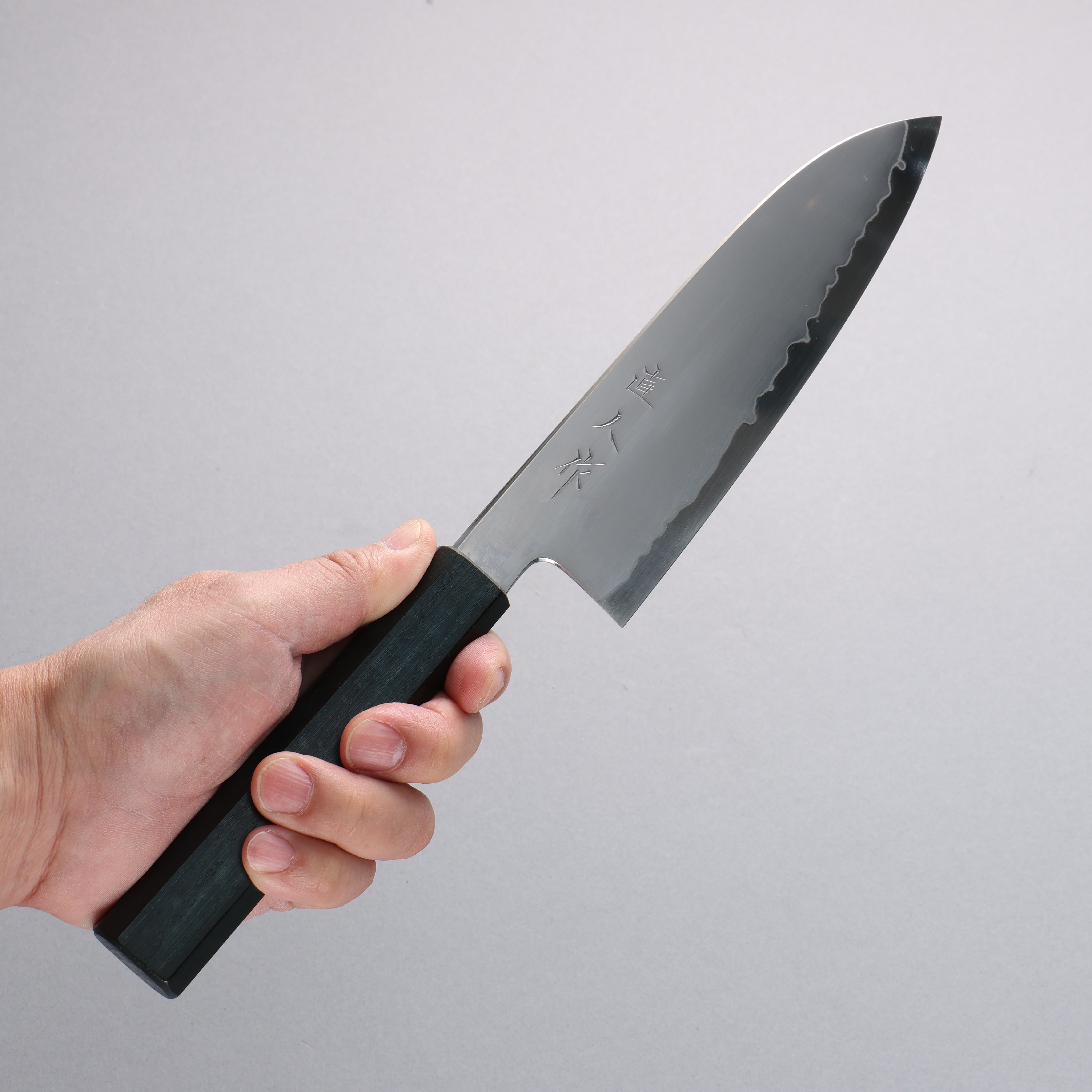 Premium SG2 Kasumitogi Santoku Knife 170mm with Indigo-Dyed Oak Handle – Japanese Chef Knife for Slicing, Dicing & Mincing – Perfect for Home Cooks & Professional Kitchens