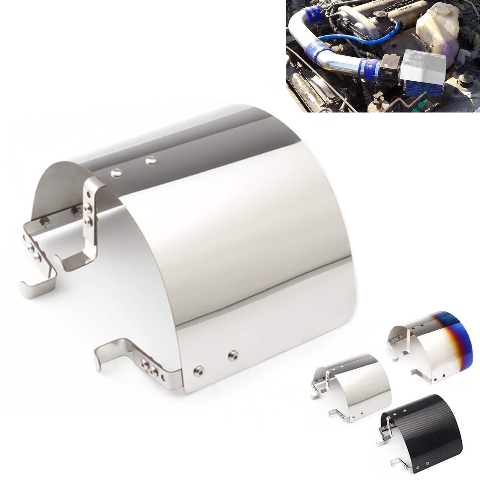 High-Performance Protective Air Intake Heat Shield Wrap - Heat-Insulation Air Filter Cover 2.5