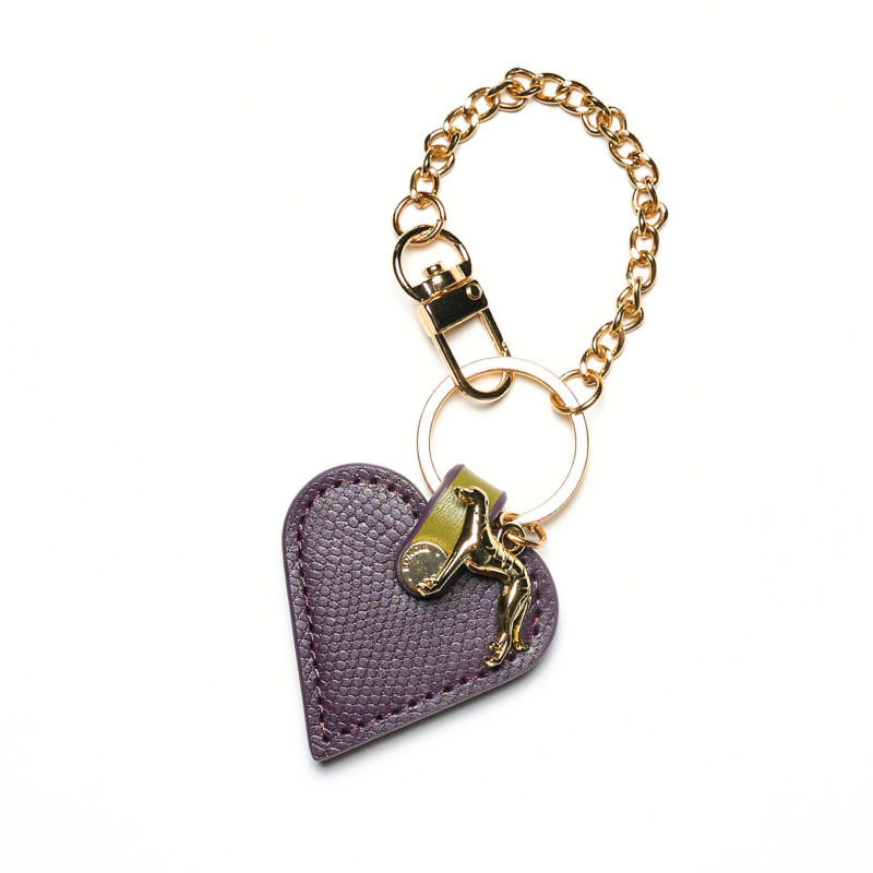 Purrble Leather Heart Bag Charm - Cute Keychain for Women, Girls, Bags & Backpacks - Perfect Gift for Valentine's Day, Birthday & Everyday Use