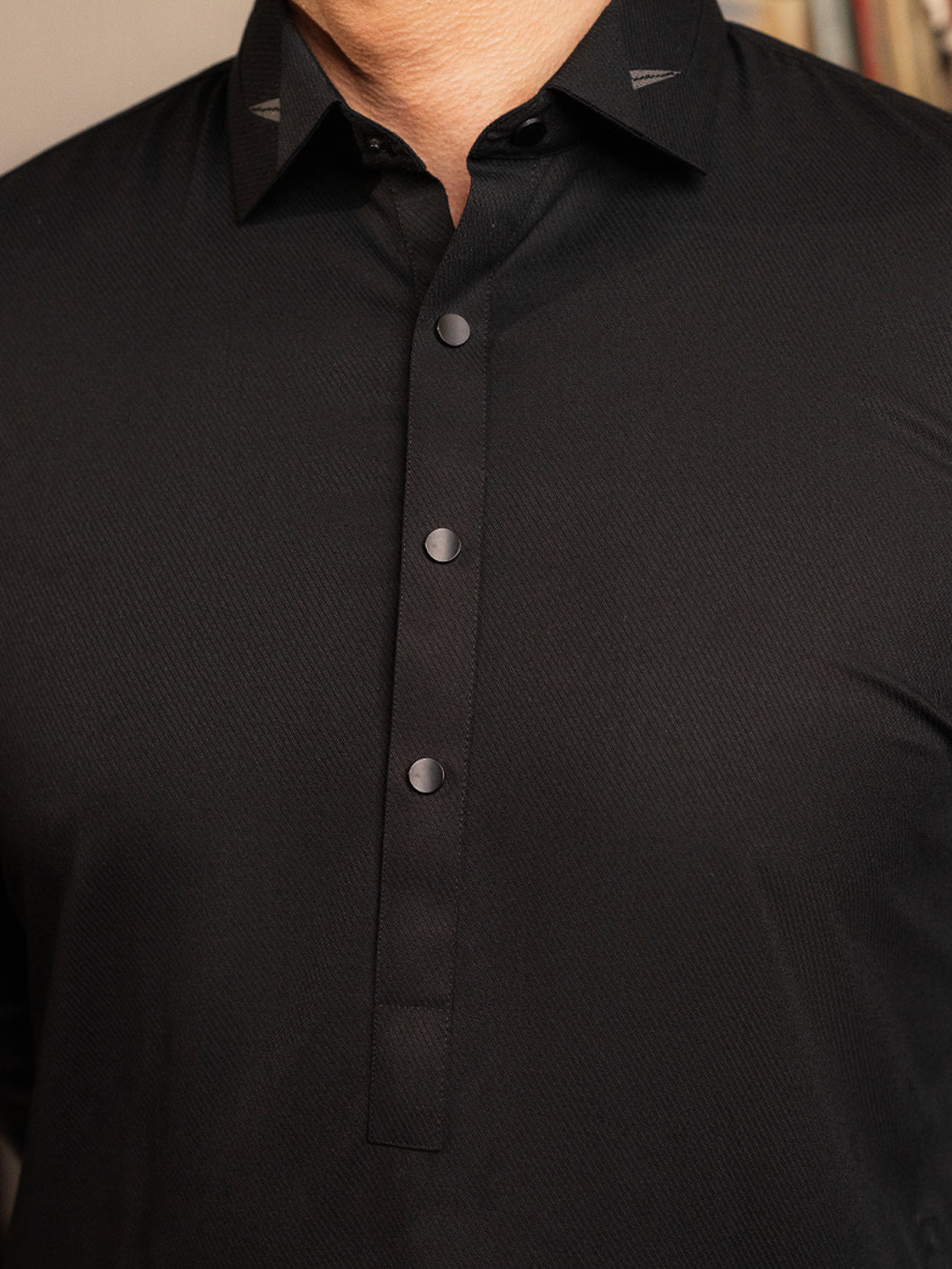 Premium Blended Black Shalwar Kameez - Traditional Pakistani Outfit by Almirah - Perfect for Eid, Weddings & Special Occasions