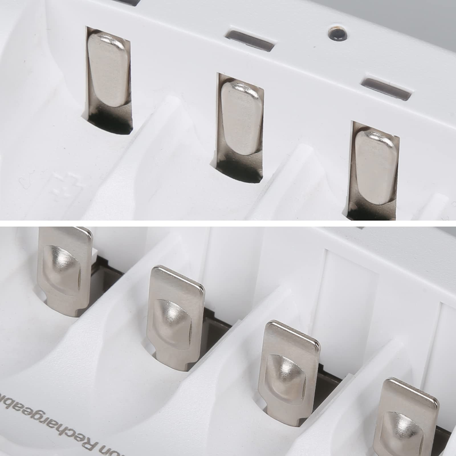 Kratax 4-Bay AA AAA Battery Charger for Rechargeable Batteries - Fast Charging with LED Indicator - Perfect for Cameras, Toys, and Home Electronics (Charger Only)