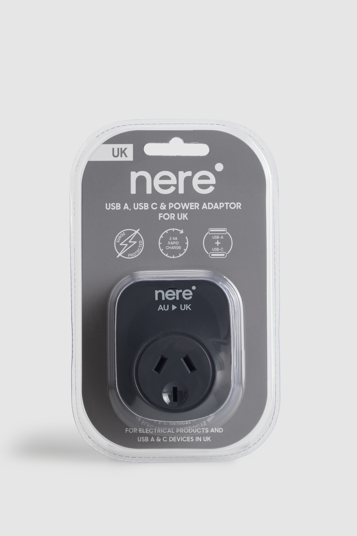 Fast Charging USB-C Power Adapter with AU/UK Plug - Compatible with iPhone, Samsung, MacBook & More - Perfect for Travel, Home & Office Use