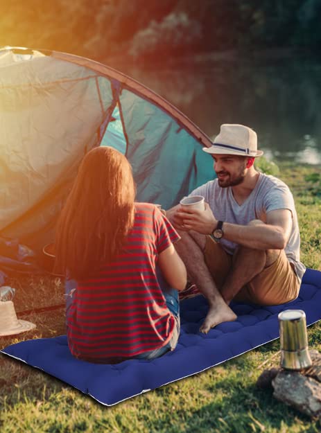 Homdox Folding Camping Cot with Cot Pad - Lightweight & Heavy Duty Portable Outdoor Travel Cot for Adults - Double Layer Oxford Fabric - Perfect for Camping, Office, Home & Travel Use