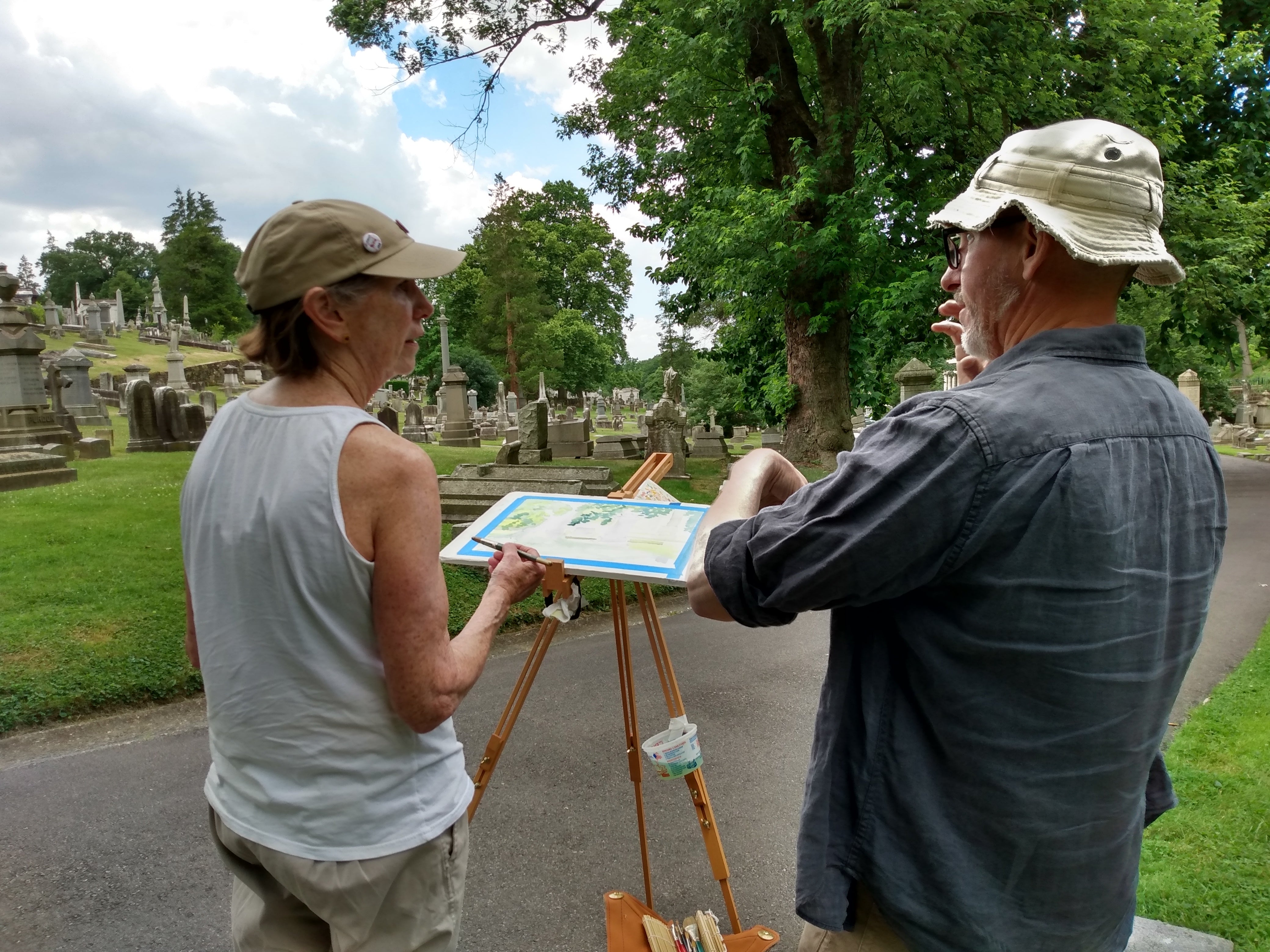 Premium Plein Air Painting Kit - Professional Watercolor & Oil Paint Set for Outdoor Artists - Perfect for Historic Laurel Hill Cemetery Landscape Painting