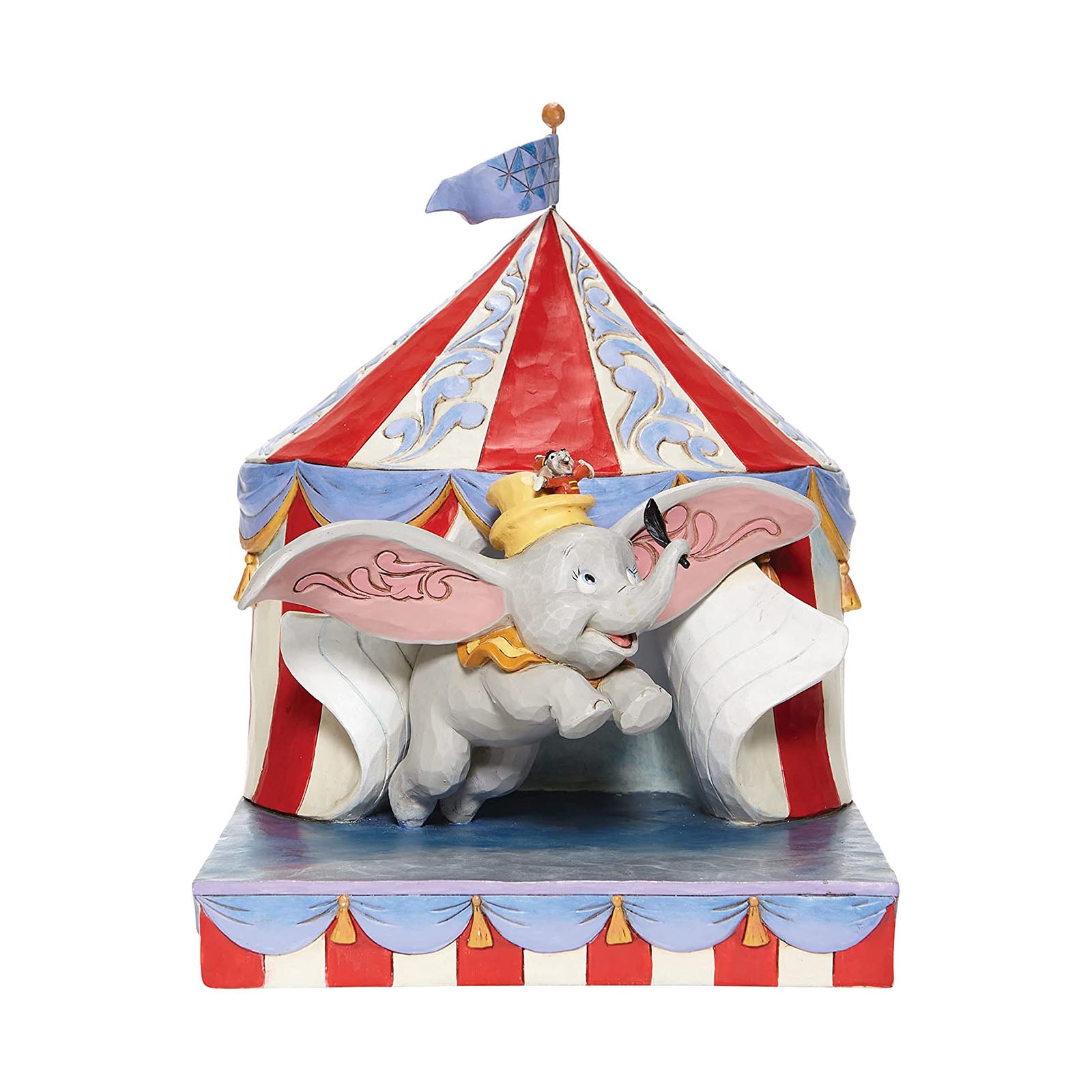 Enesco Disney Traditions Dumbo Over The Big Top Collectible Figurine - Perfect for Disney Fans, Home Decor & Gift Giving