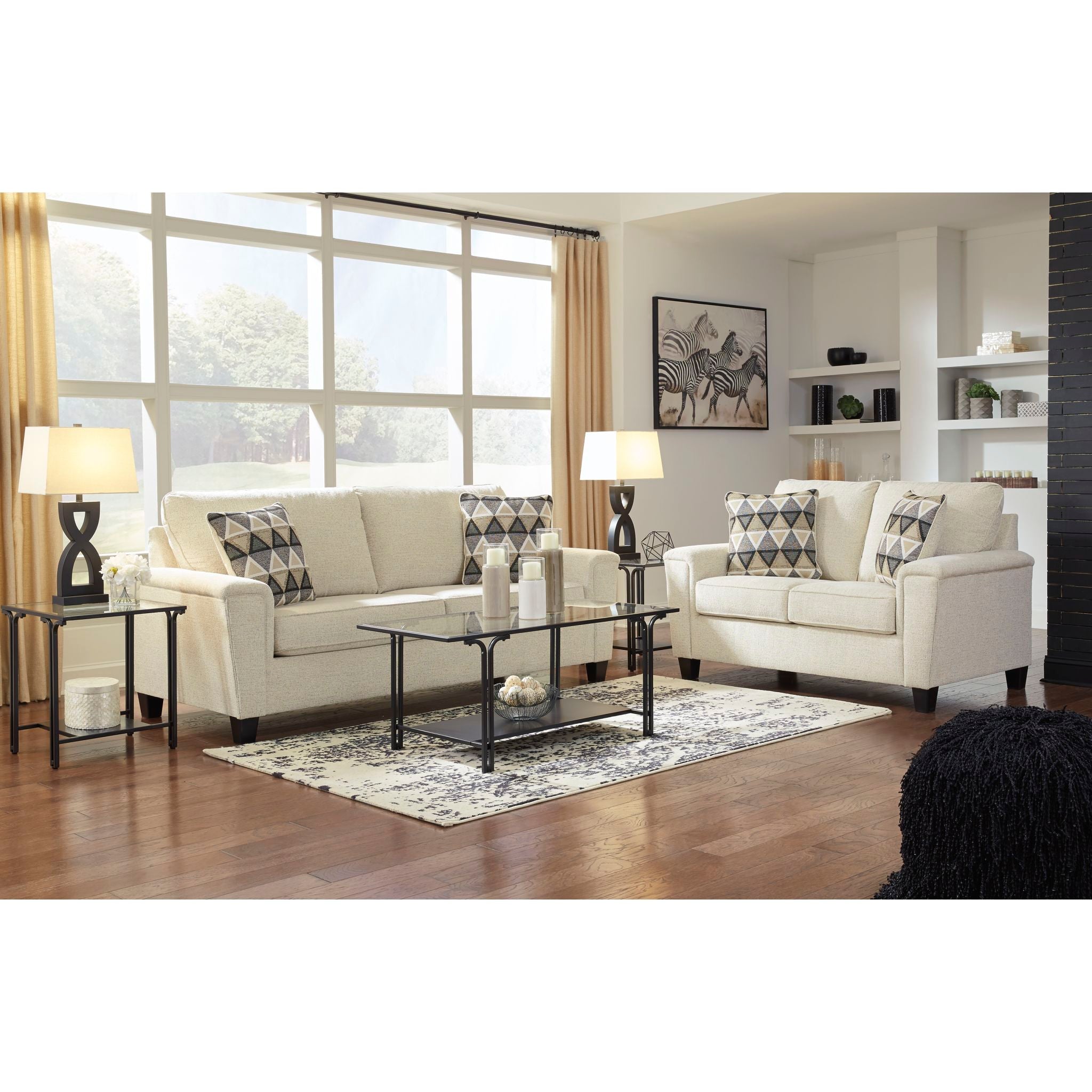 Abinger Loveseat - Modern Small Sofa for Two, Comfortable Fabric Couch for Living Room, Apartment & Office - Perfect for Cozy Seating, Relaxing & Small Spaces