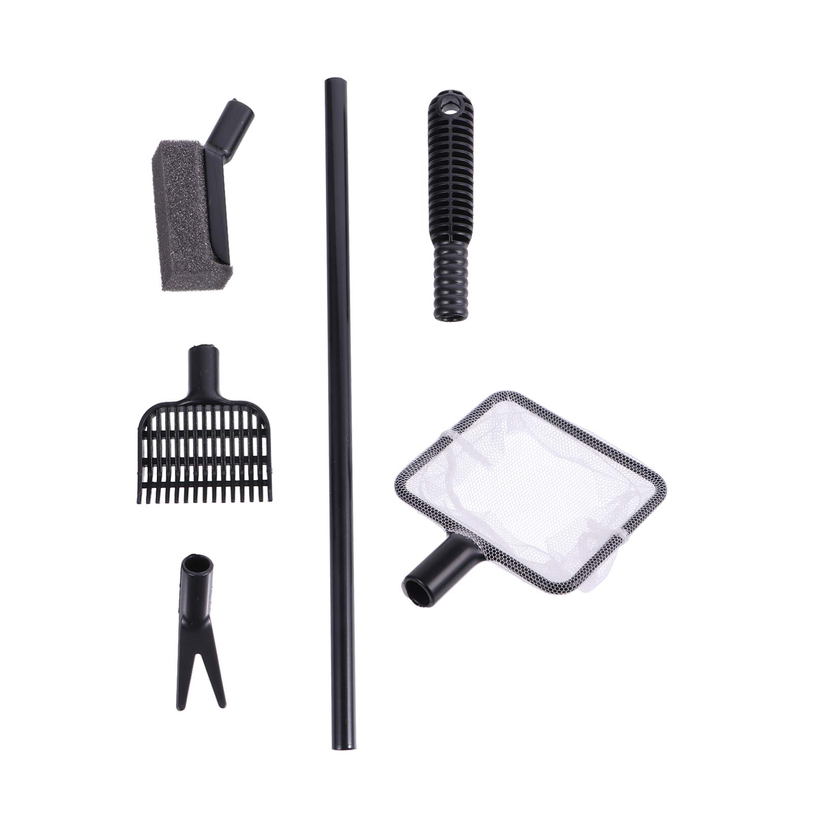 Balacoo Aquarium Cleaning Kit - 1 Set Glass Scraper, Fish Tank Brush, Cleaning Pad & Net - Professional Deep Cleaning Tools for Freshwater & Saltwater Tanks - Perfect for Algae Removal, Glass Scrubbing & Tank Maintenance