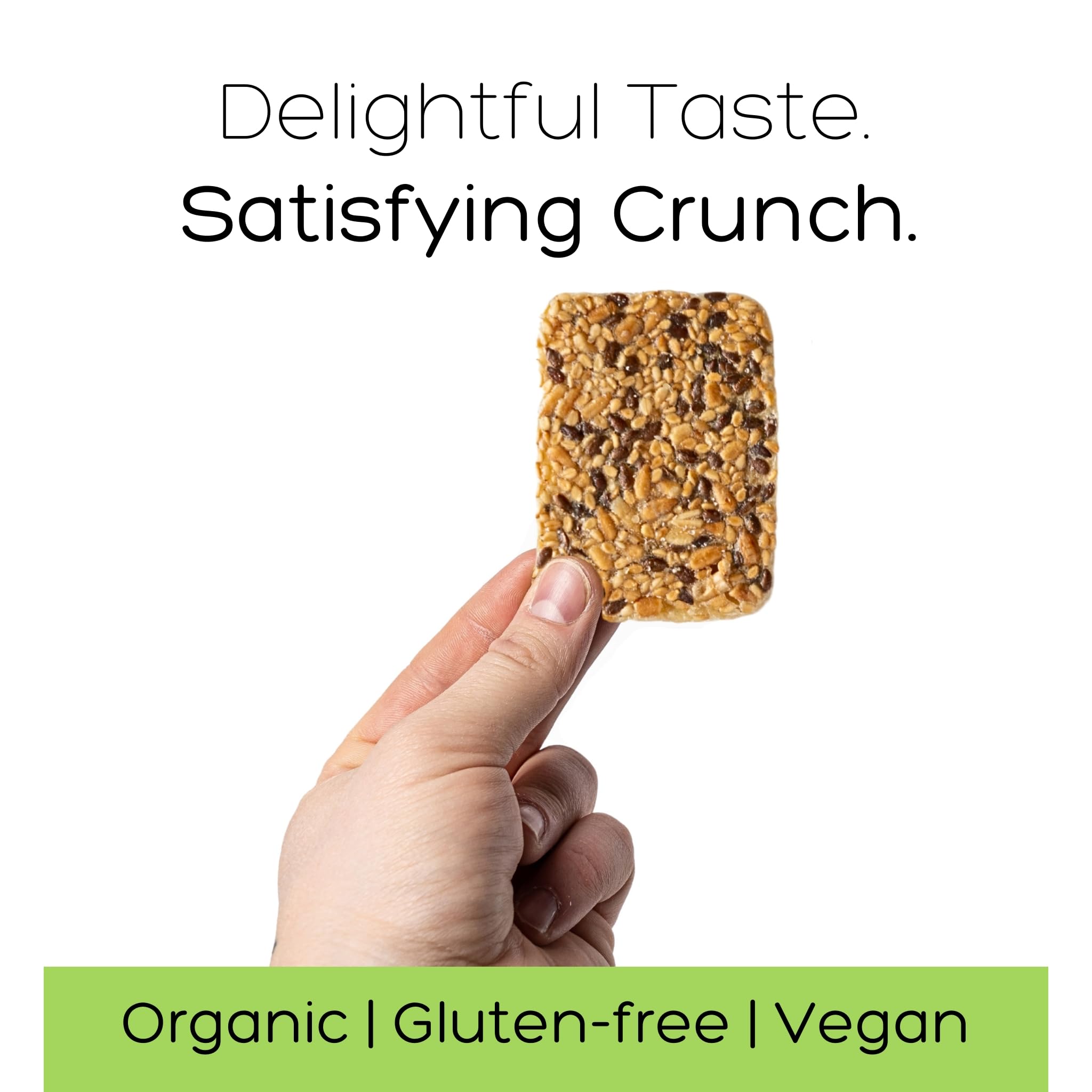 Top Seedz Certified Organic Gluten Free 6 Seed Crackers - 6-Pack (5oz) | Healthy Vegan Crackers with Plant-Based Protein | Sunflower, Flax, Sesame & Pumpkin Seeds | Perfect for Snacking, Lunchboxes & Keto Diets