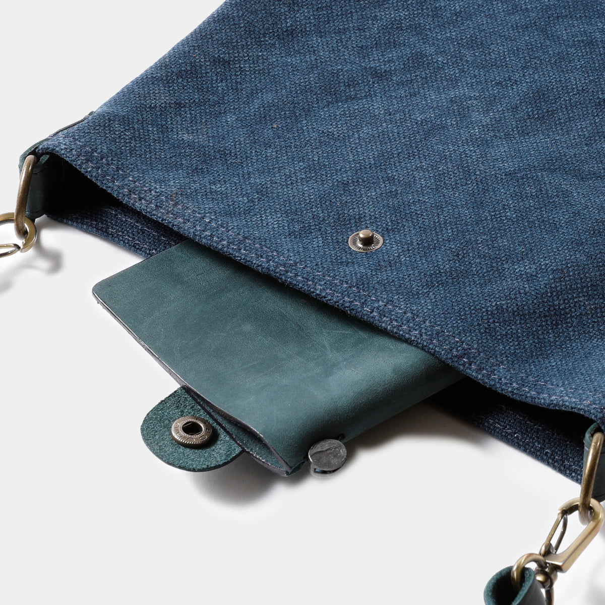 Traveler's Company Canvas Shoulder Bag - Compact S Size in Blue | Durable & Stylish Crossbody Bag for Travel, Work & Daily Commute
