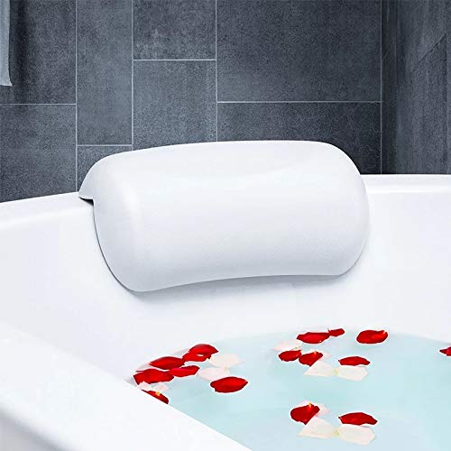 Non-Slip SPA Bath Pillow with Suction Cups - Waterproof & Soft Headrest for Relaxing Baths