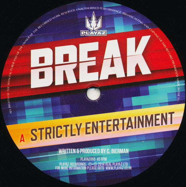 Break – Strictly Entertainment / Dulcid Tones Playaz Recordings – PLAYAZ055 | Drum & Bass Vinyl Record | Perfect for DJ Sets & Music Collectors