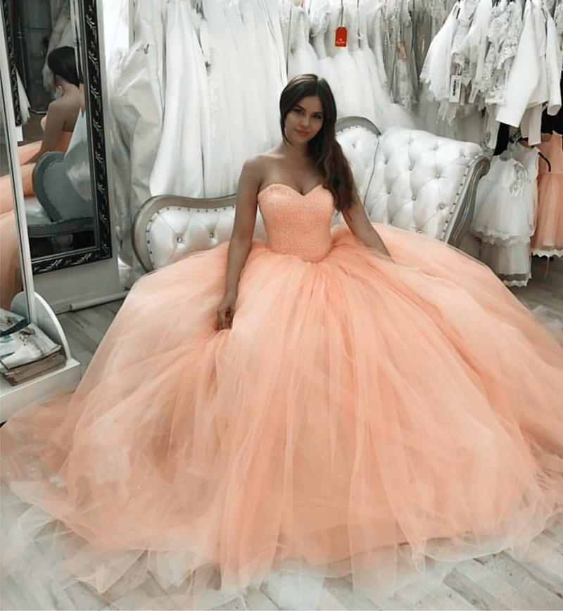 Sparkling Sequin Beaded Sweetheart Corset Ball Gown - Elegant Quinceañera & Prom Dress for Special Occasions | Perfect for Sweet 16, Debutante Balls & Formal Events