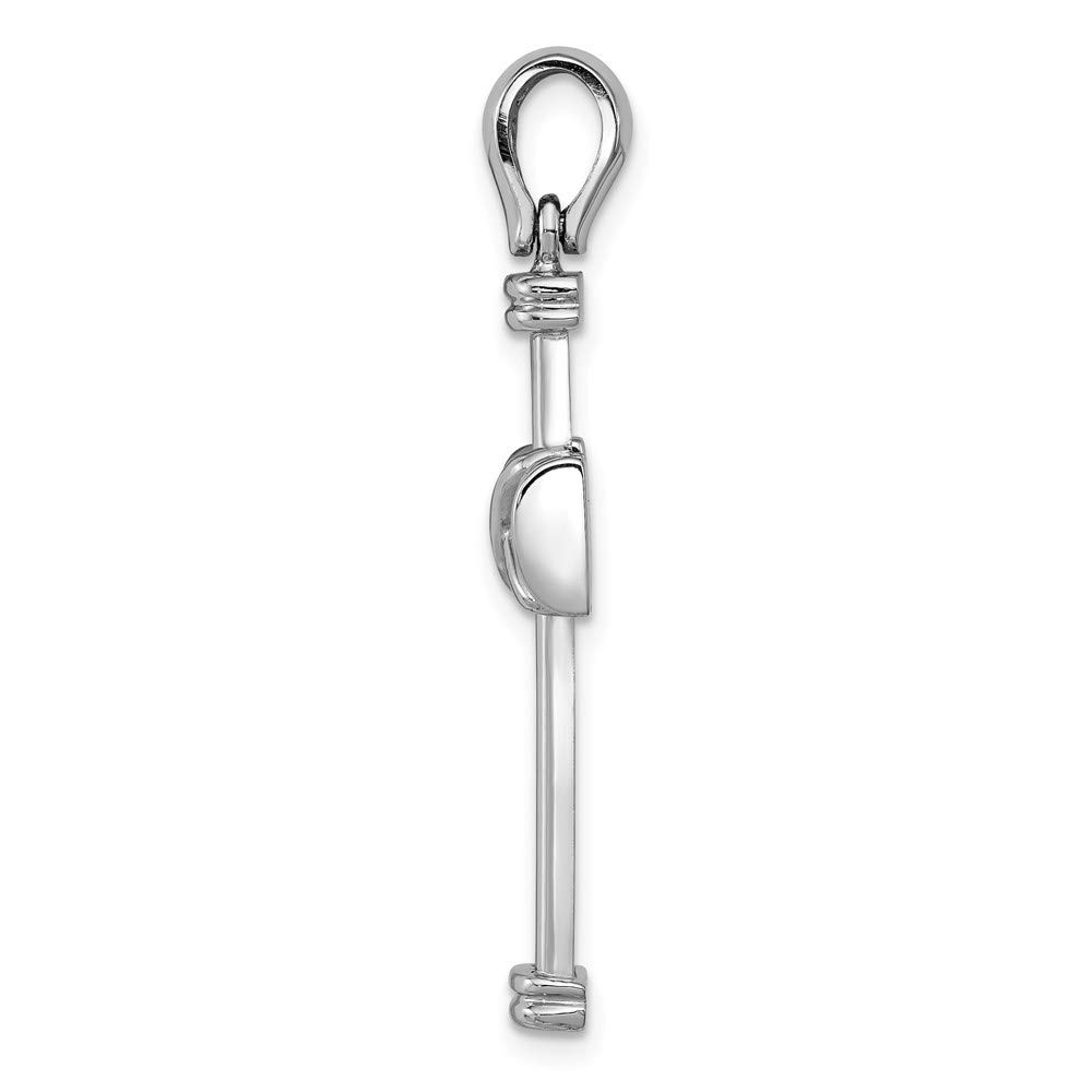 14k White Gold Rope Cross Pendant - Elegant Jewelry for Gifts & Faith