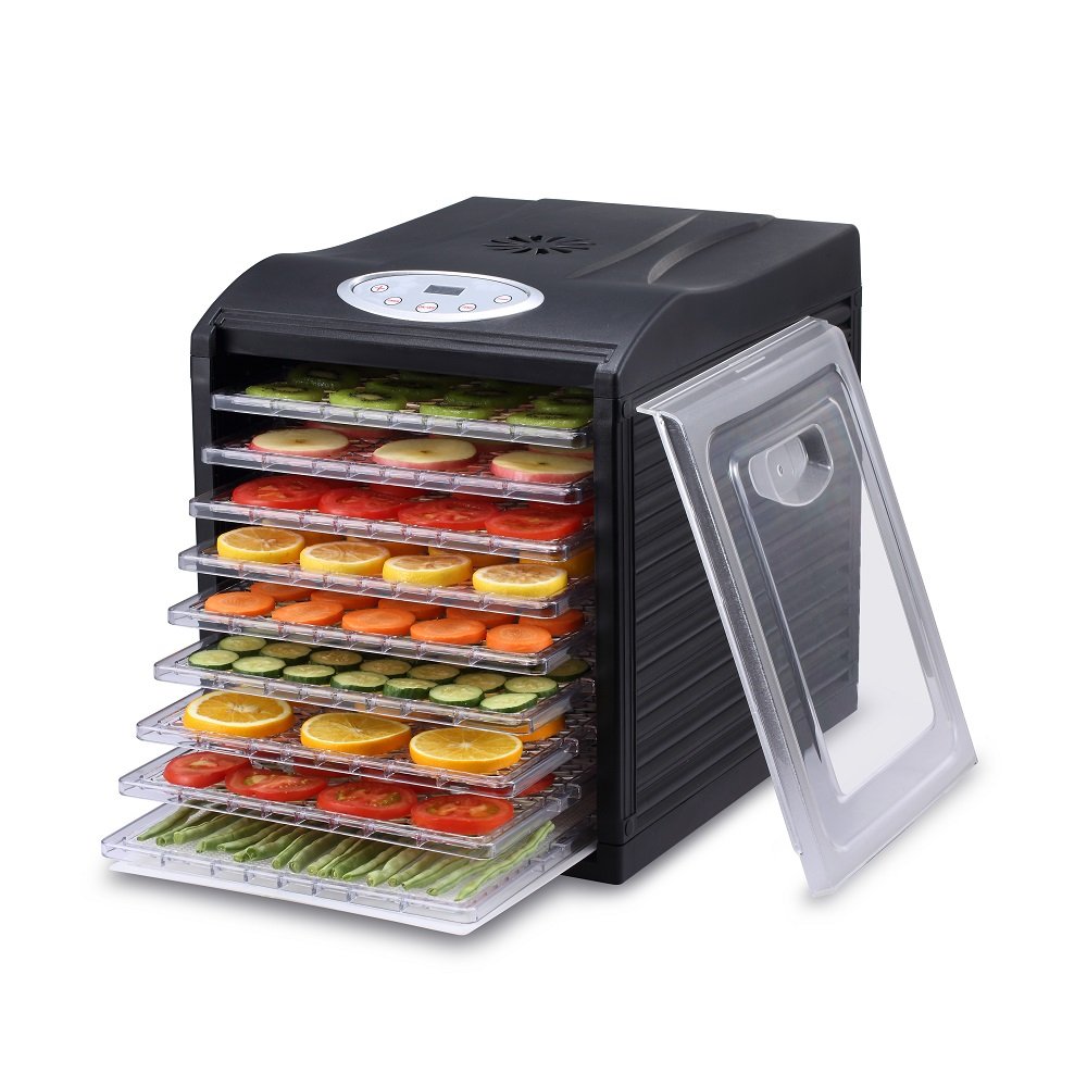 Samson 9-Tray Food Dehydrator with Digital Timer & Temperature Control - Perfect for Drying Fruits, Vegetables, Beef Jerky, Herbs, Pet Treats | Ideal for Healthy Snacks, Camping Food Prep & Homemade Dog Treats