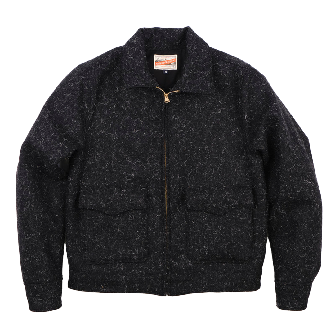 Freenote Alcorn Jacket - Premium Black Kemp Wool Jacket for Men | Stylish & Warm Outerwear for Fall & Winter | Perfect for Casual Outings & Outdoor Adventures