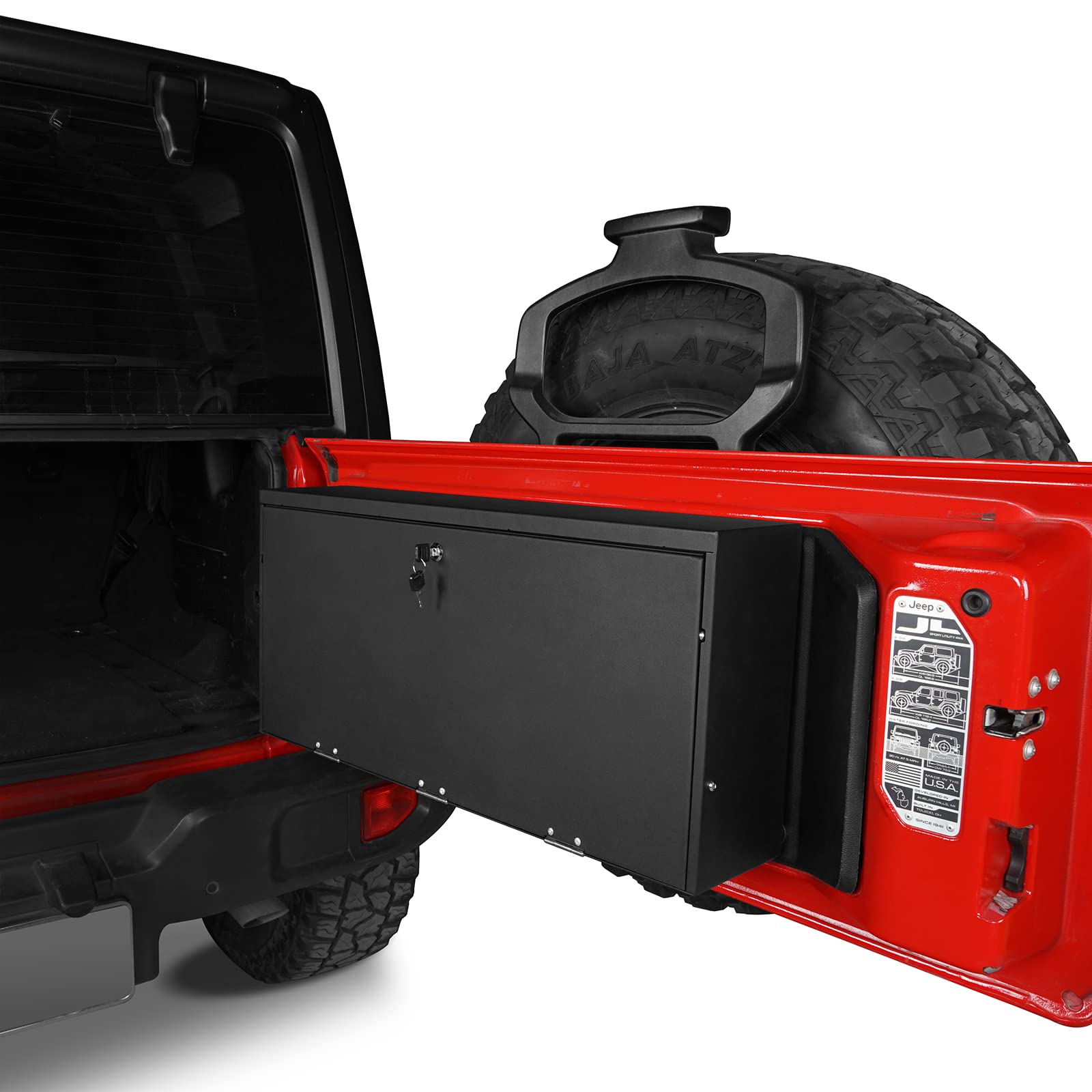 Hooke Road Jeep Wrangler JL Tailgate Table & Storage Box - Camping Desk for Jeep Wrangler JL & Unlimited (2018-2025) | Perfect for Outdoor Adventures, Tailgating & Off-Road Trips