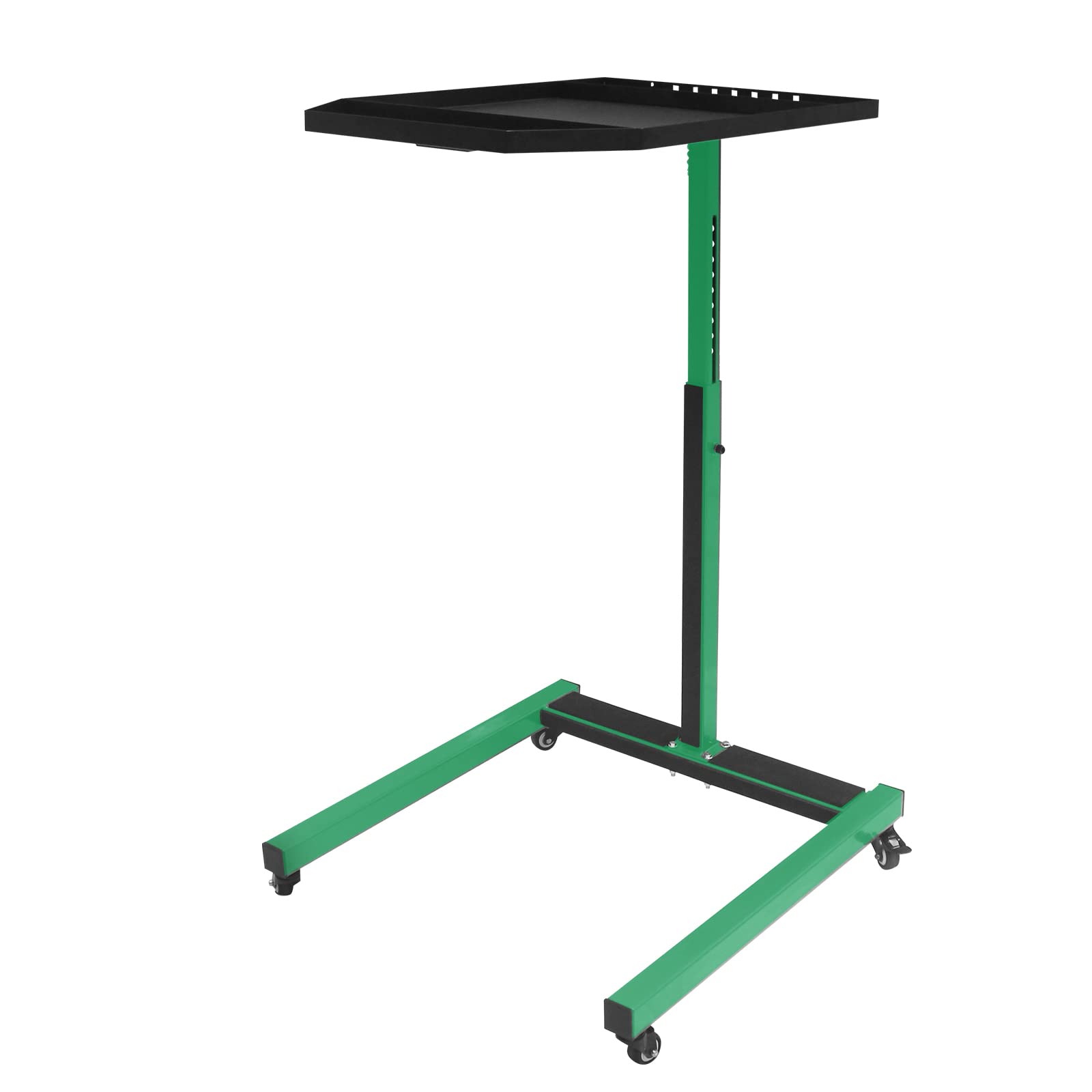 15-Position Adjustable Height Mobile Work Table - Portable Rolling Desk for Office, Workshop, Garage & Home Use