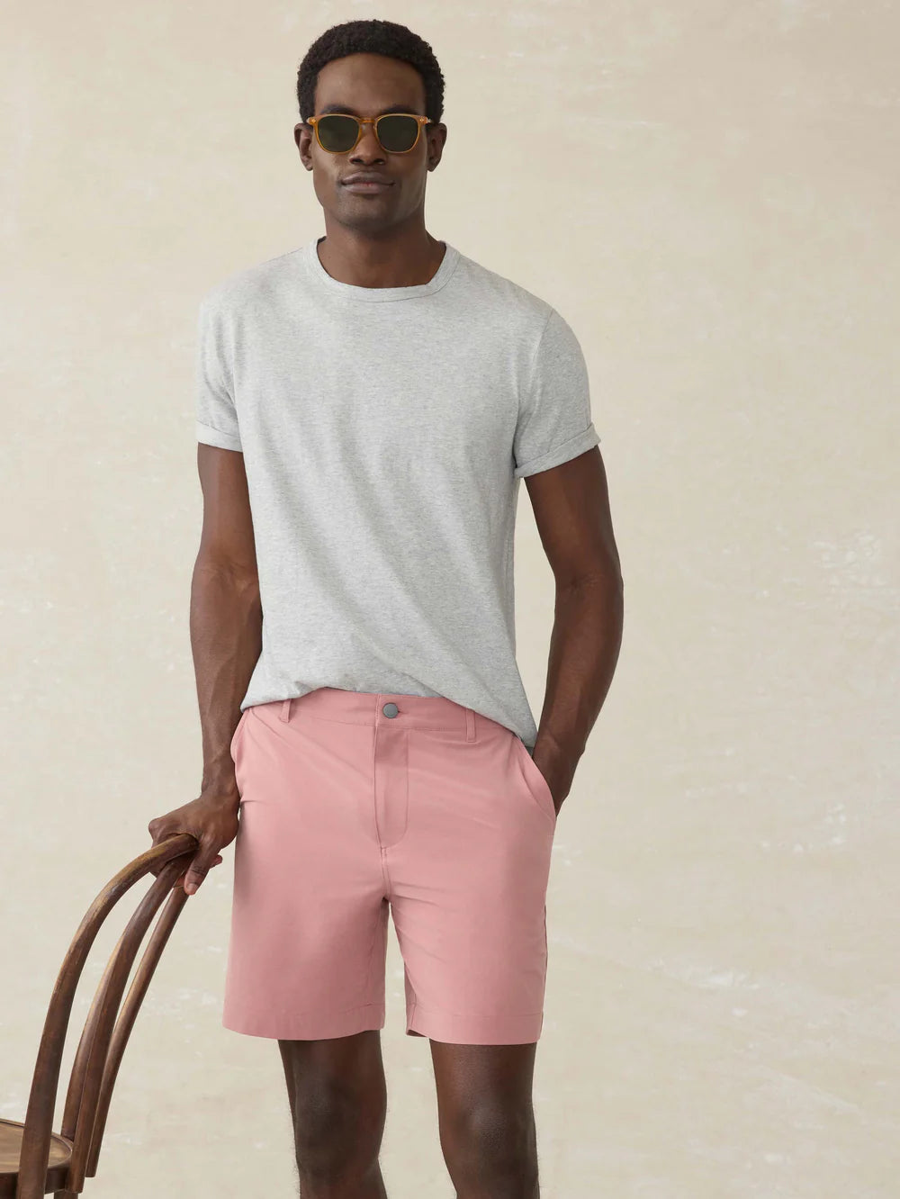 Faherty 7 Inch All Day Short 2.0 Men's Casual Shorts - Rose Red | Comfortable & Breathable for Summer, Beach, and Outdoor Activities