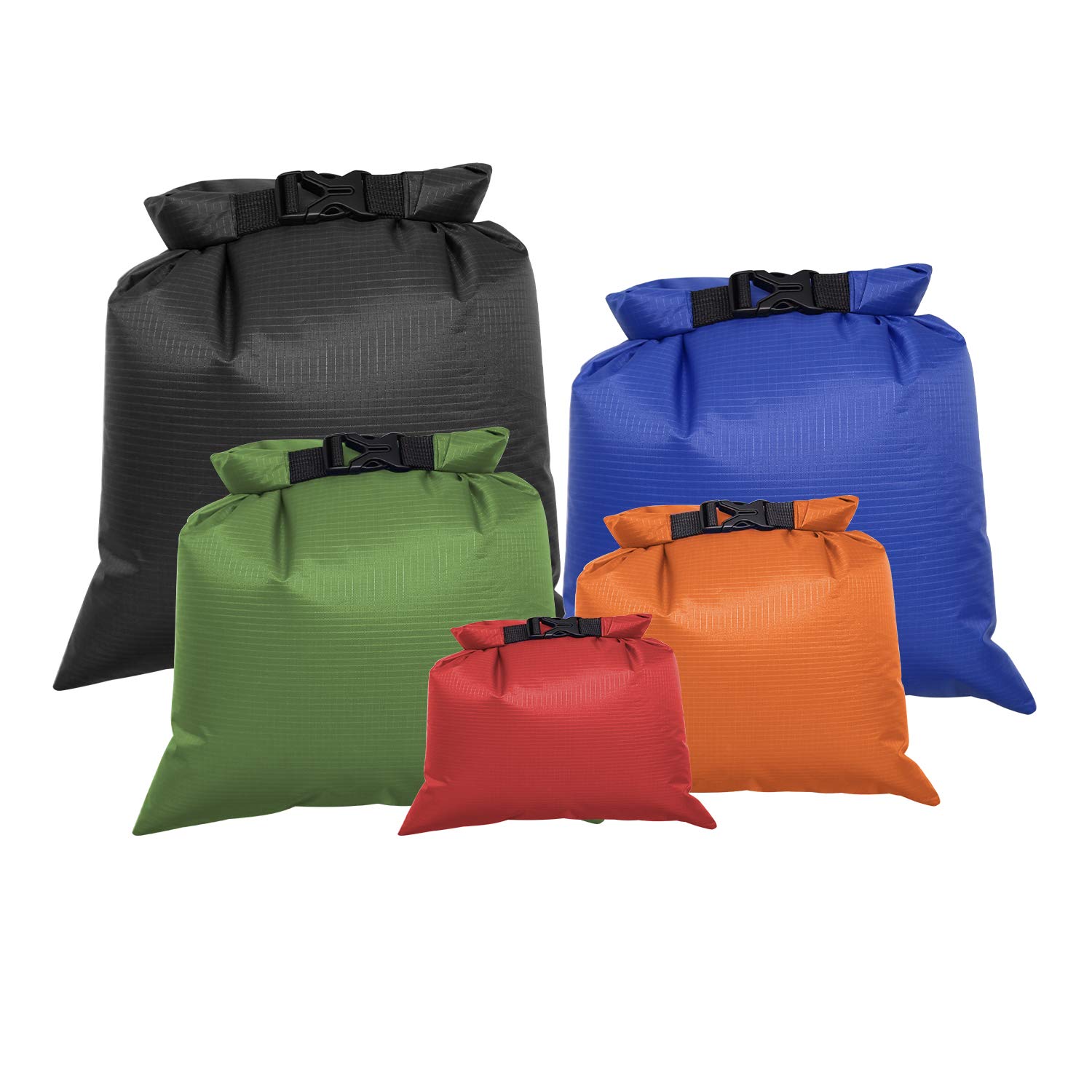 **TRENDBOX Waterproof Dry Bag Kit - Roll Top Compression Sack for Camping, Hiking, Kayaking & Travel - Water Resistant Storage Organizer for Gear & Essentials**