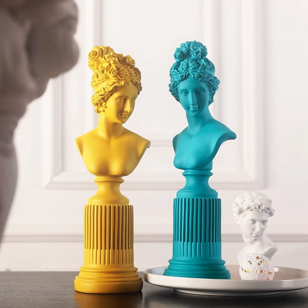 Greek Mythology Goddess Sculpture - Resin Bust Statue for Home Decor, Living Room & Bedroom - Perfect for Modern Interior Design & Mythology Lovers