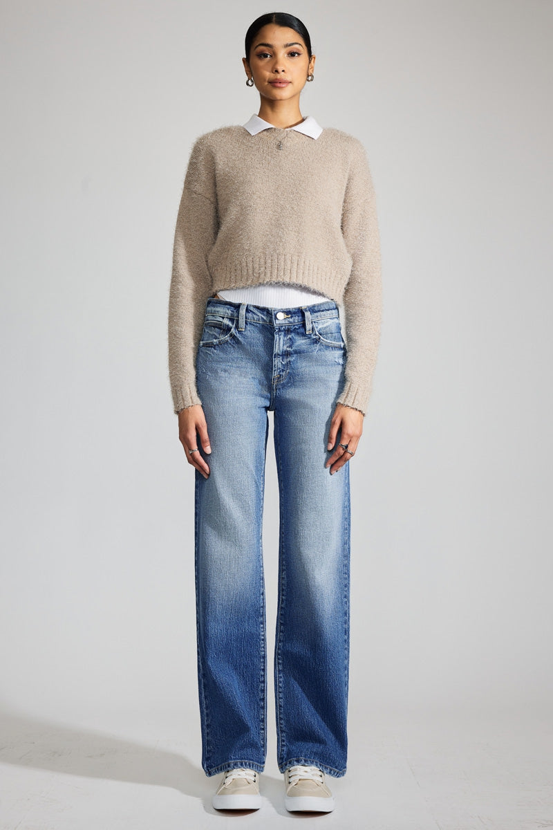 Julie Premier High Rise Straight Jeans for Women - Classic Stretch Denim Pants, Comfortable & Flattering Fit - Perfect for Casual Wear, Office, and Date Nights