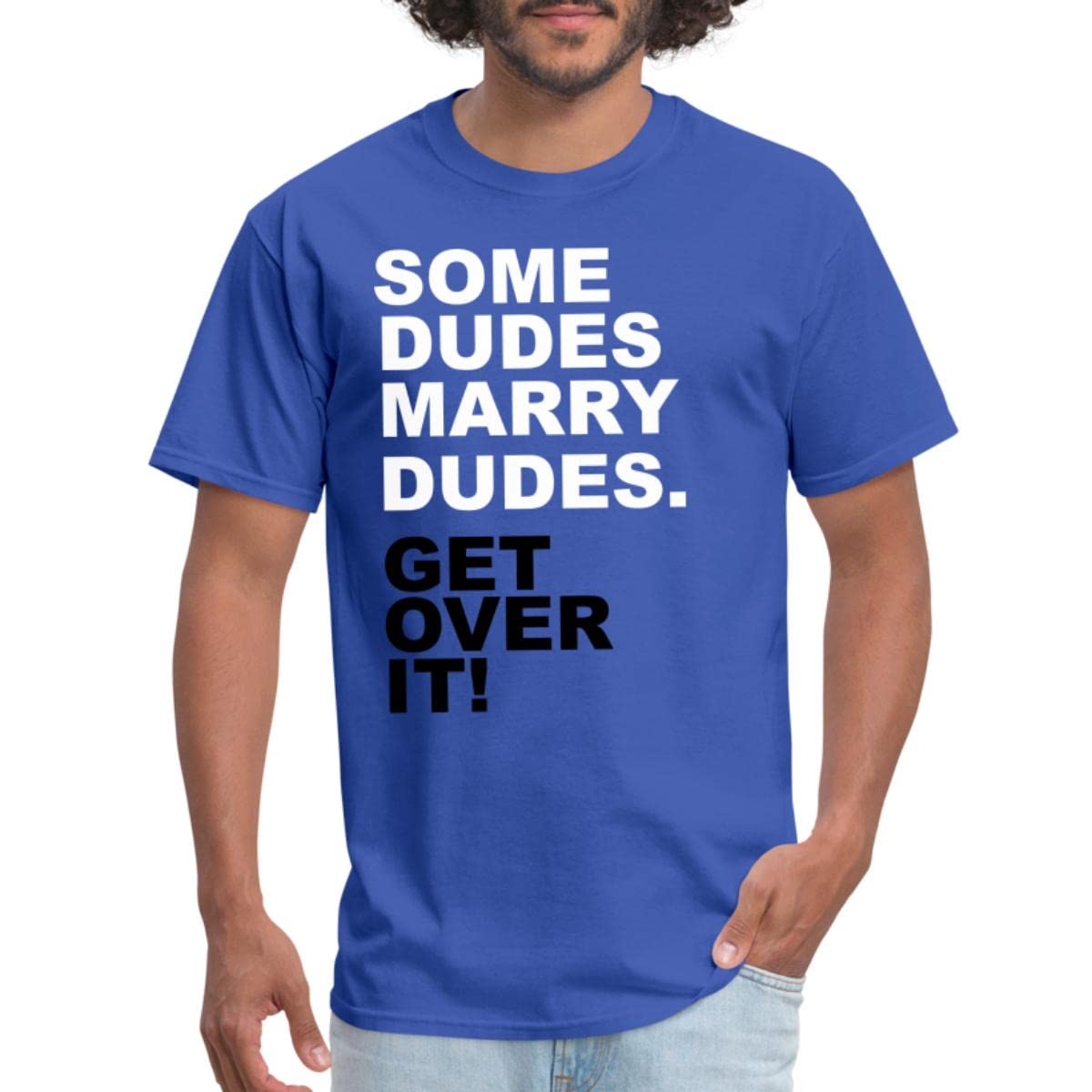 Spreadshirt Some Dudes Marry Dudes Gay Pride LGBTQ T-Shirt for Men - Support Equality & Love, Perfect for Pride Parades, Weddings & Everyday Wear