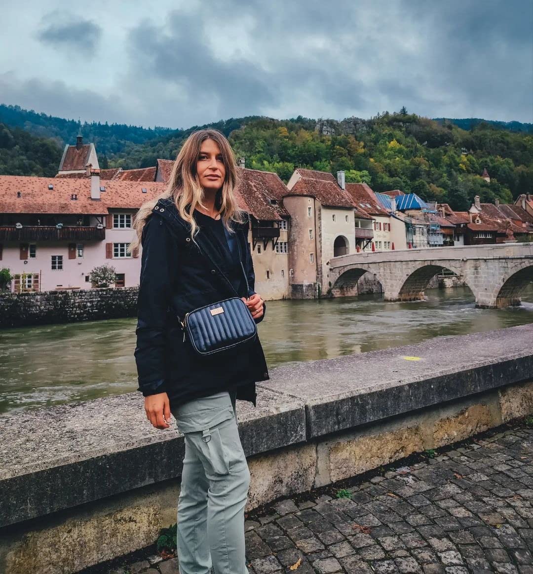 KLEIO Vegan Leather Quilted Elegant Sling Bag for Women - Adjustable Strap & Zipper Closure | Stylish Crossbody Purse for Everyday Use, Work, College, Parties & Special Occasions | Perfect for Office, Shopping & Travel Accessories