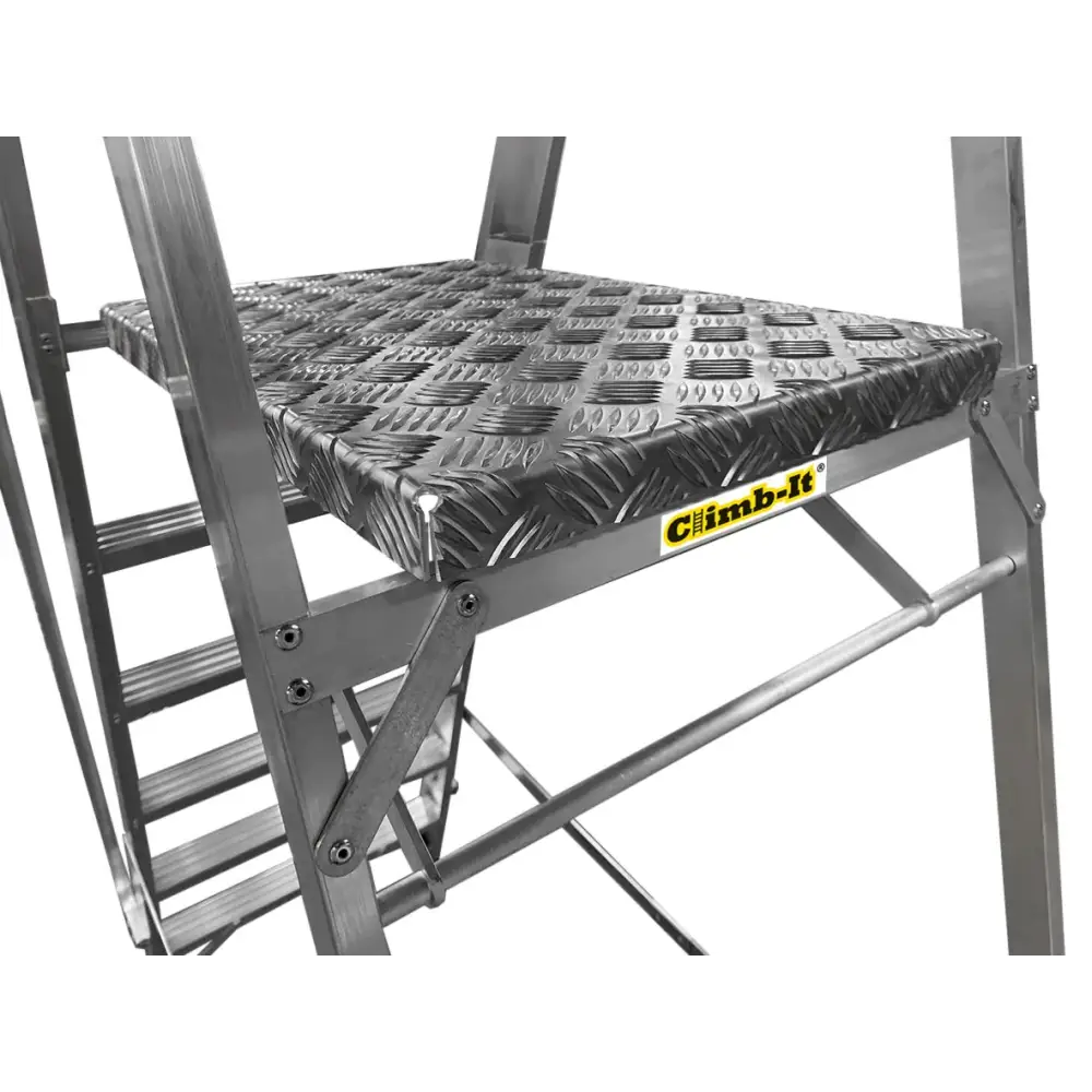 Climb It Aluminum Wide Steps - Lightweight & Durable Ladder for Home, Garden, and DIY Projects | Perfect for Roofing, Painting, and Outdoor Use