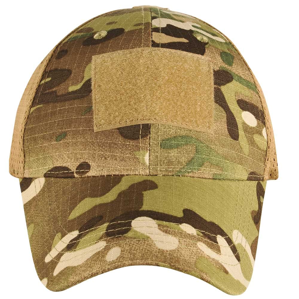 MEDALS OF AMERICA EST. 1976 Multicam Brown Military Mesh Back Operator Cap - Tactical Hat for Outdoor Activities, Hunting & Airsoft