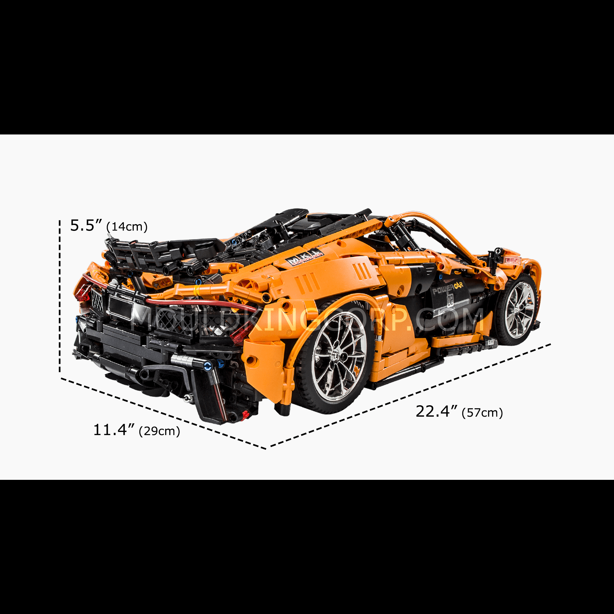 Mould King 13090S P1 Volcano Yellow Remote Control Race Car Building Kit - 3228 Piece STEM Toy for Adults & Kids | Perfect for Racing, Collecting & Display | Great Gift for Car Enthusiasts & Model Builders