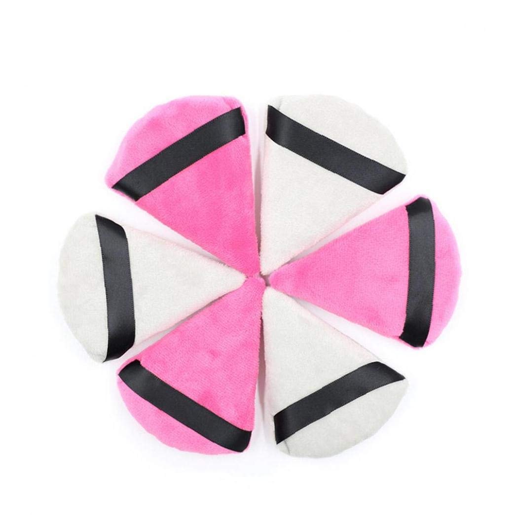 Triangle Shape Powder Puff with Strap - Professional Makeup Sponge for Powder Foundation, Contouring, Loose & Body Powder, Concealer Application - Perfect for Travel & Everyday Makeup Routine