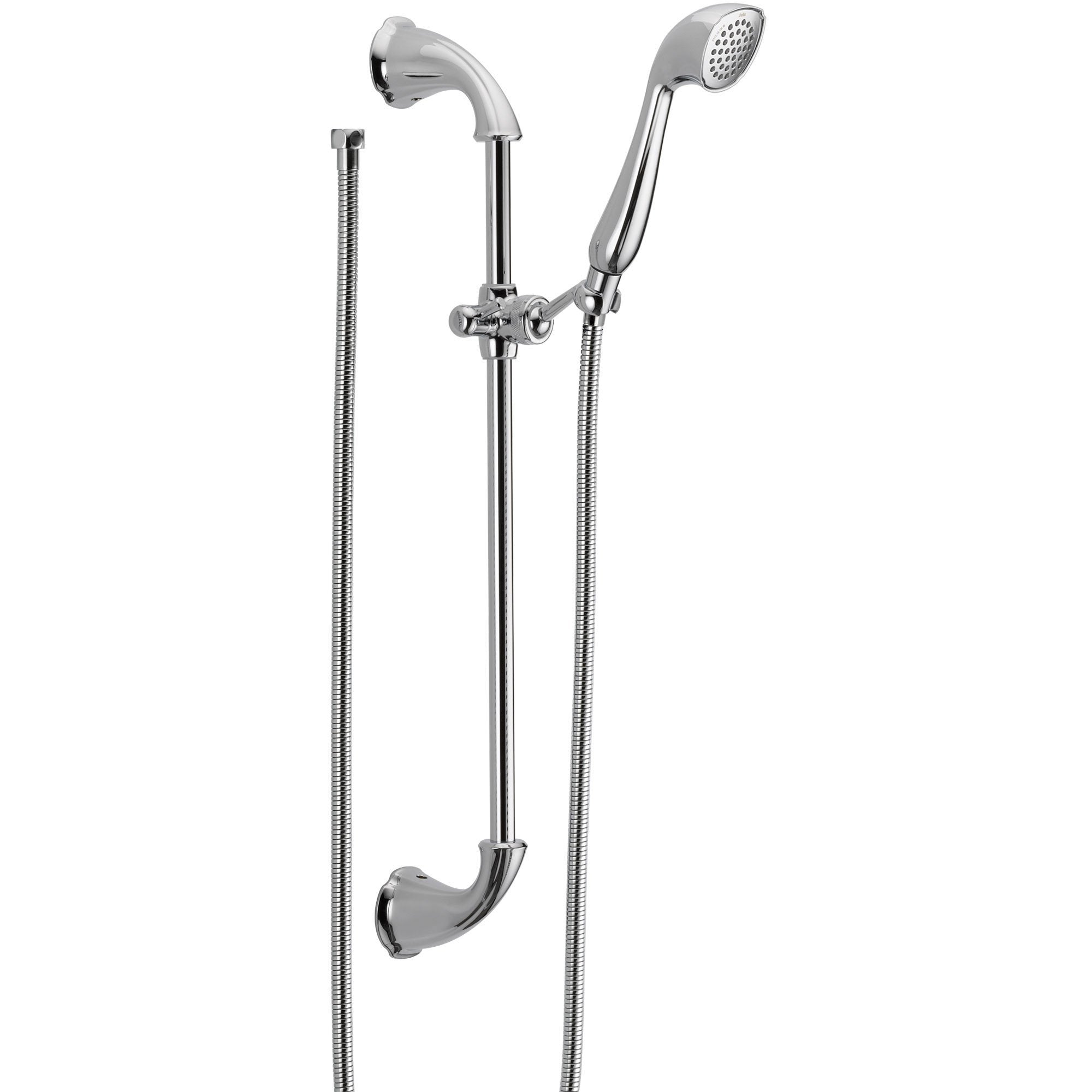 Delta Addison Chrome Handheld Shower Head with Adjustable Slide Bar - High Pressure 6-Spray Settings, Easy Installation - Perfect for Bathroom Renovation & Spa-Like Shower Experience