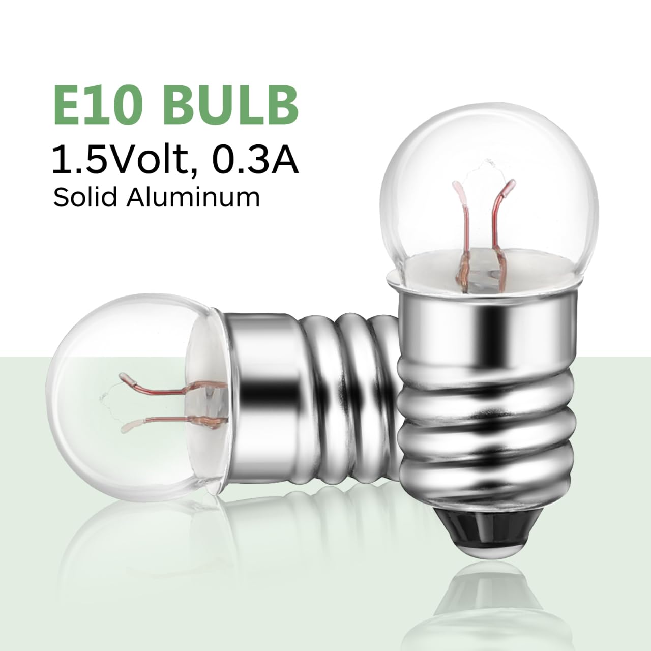 iplusmile 50pcs E10 Miniature Screw Base Light Bulbs - 1.5V 0.3A Small Light Bulbs for Flashlights, Electrical Experiments, DIY Projects | Perfect for Home Repair, Science Kits, and Emergency Lighting