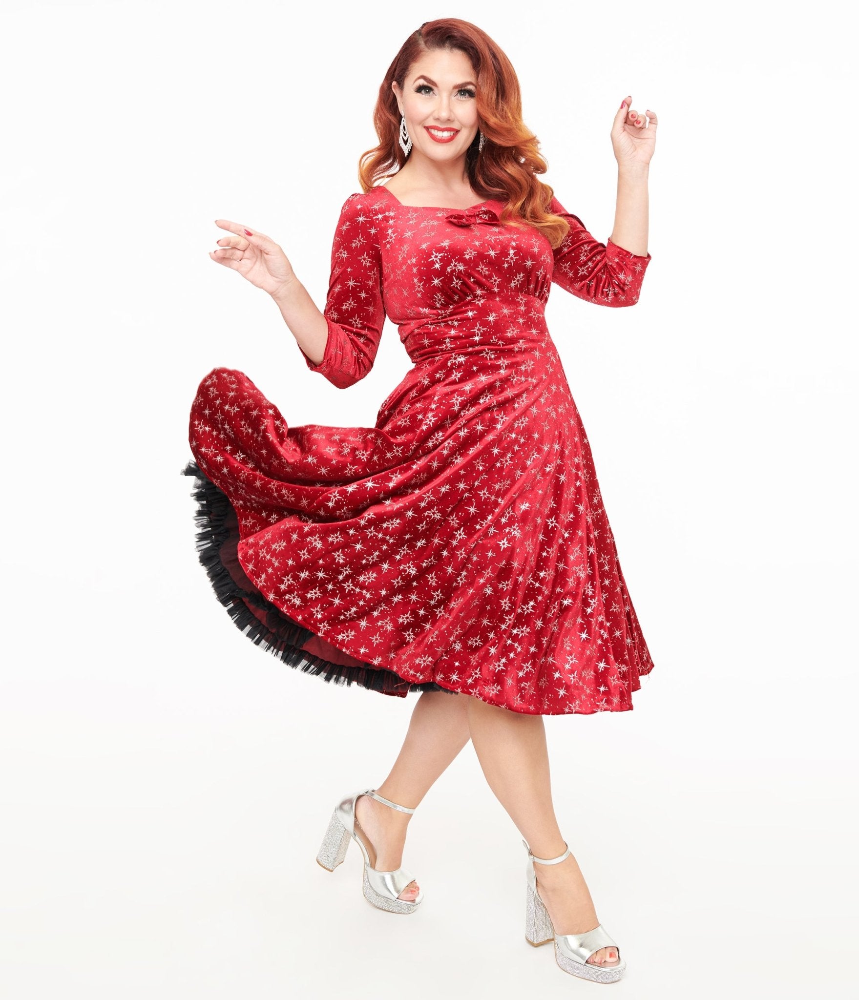 Elegant Burgundy Sparkle Paris Swing Dress for Women - Perfect for Evening Parties, Date Nights & Special Occasions