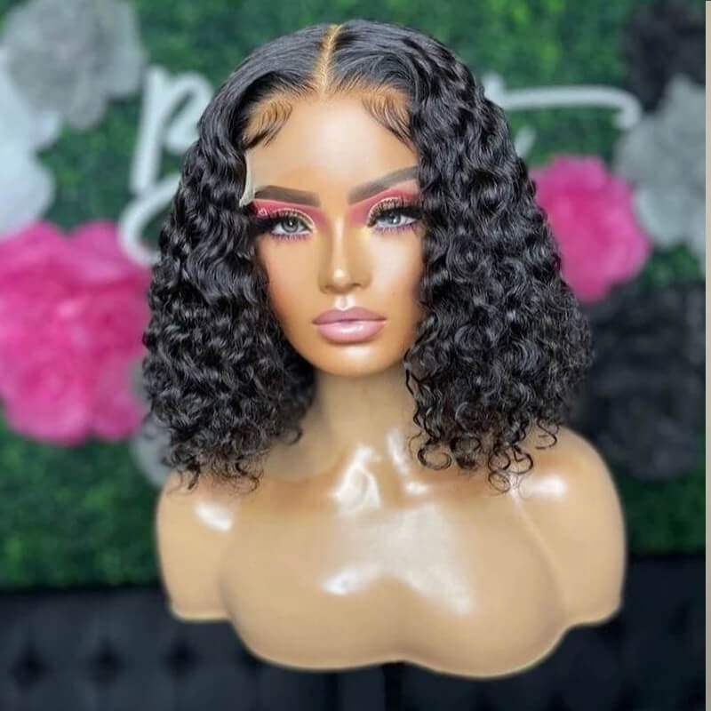 Buy 2 Human Hair Bob Wigs for $99 | 4x4 Lace Closure Curly & Straight Bob Wig Set | Perfect for Daily Wear, Parties & Cosplay